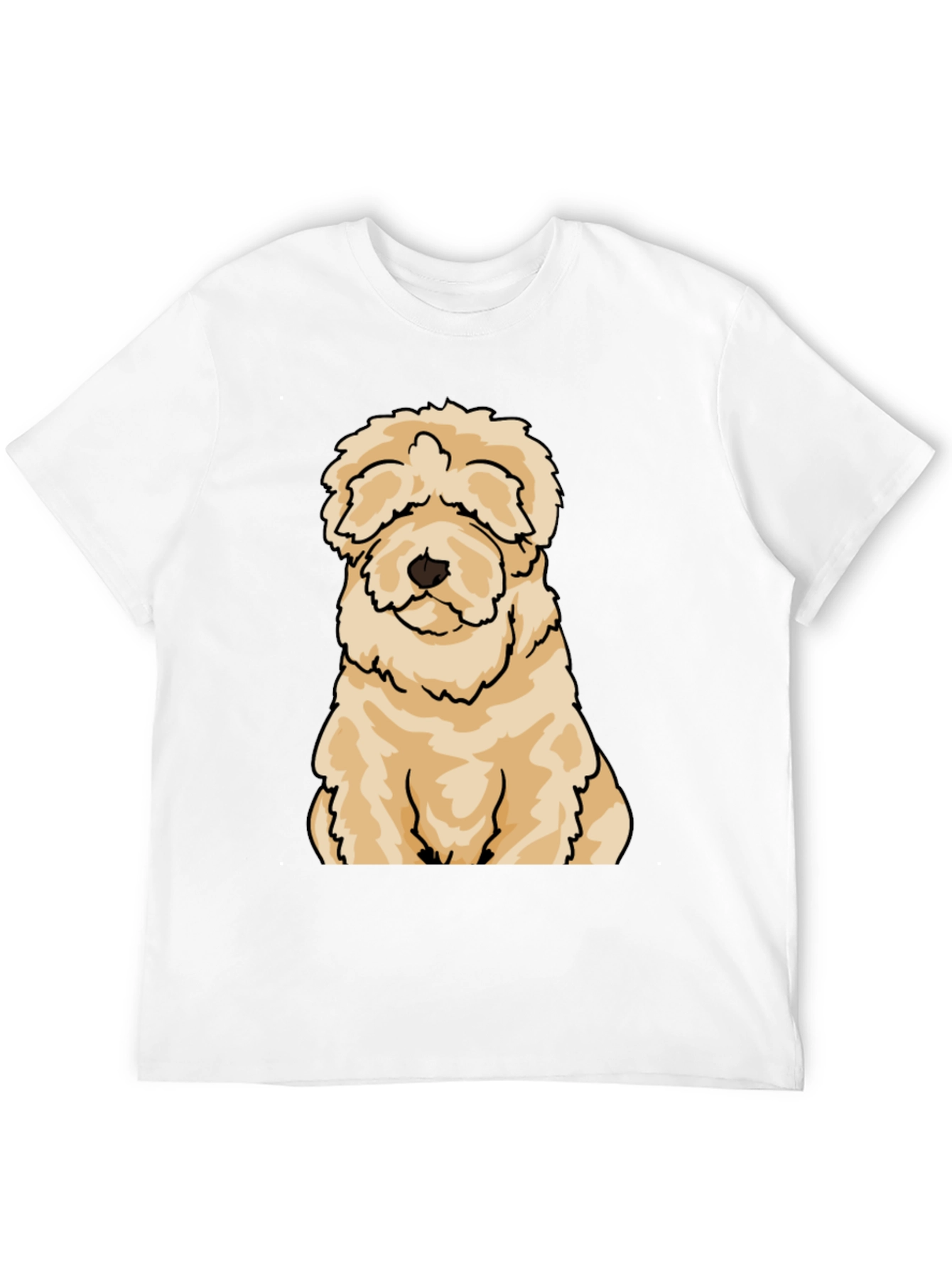 Cute Dog Cartoon T-Shirt - Black