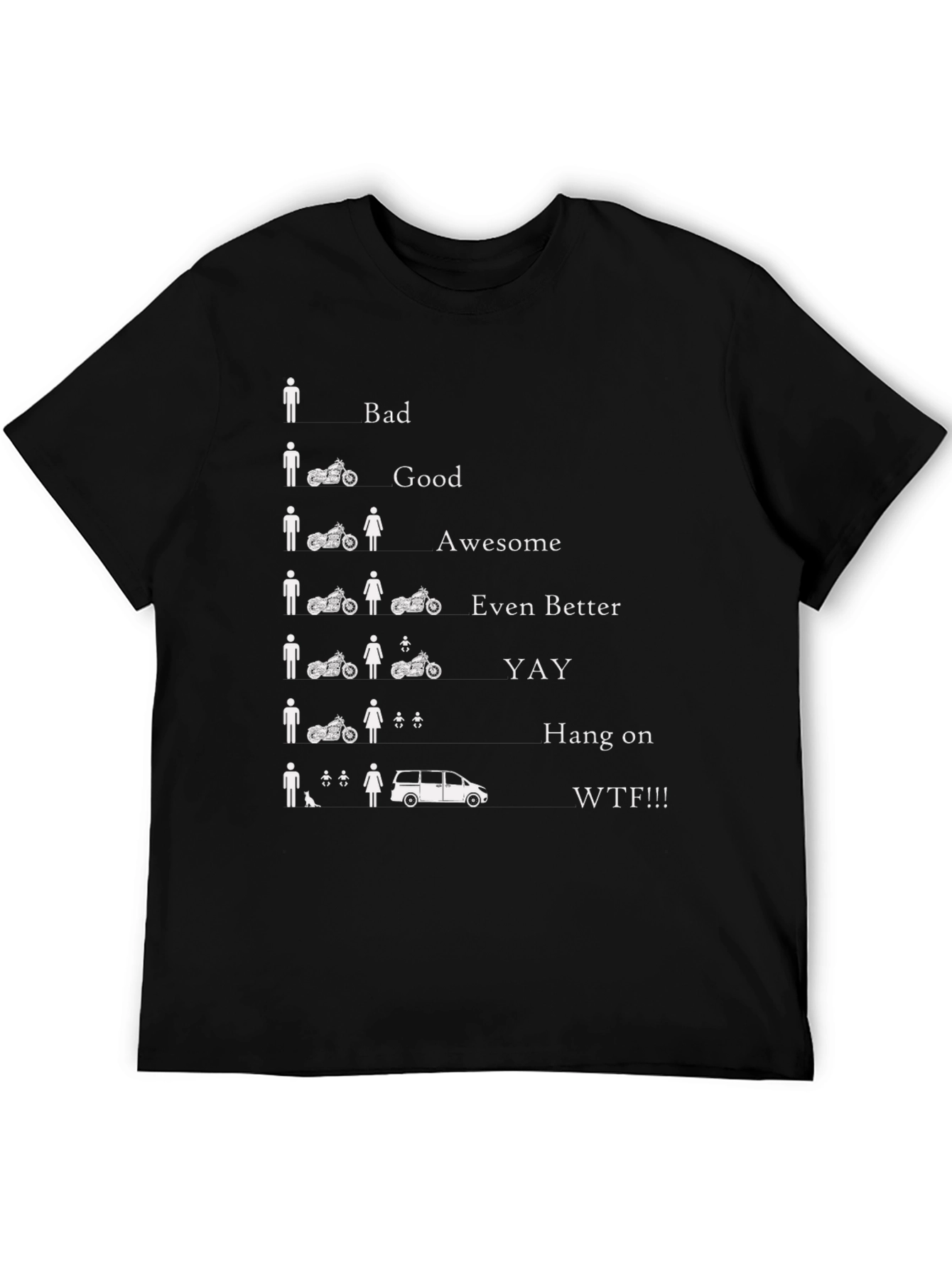 Funny Biker Evolution T-Shirt - Mens Humor Tee
