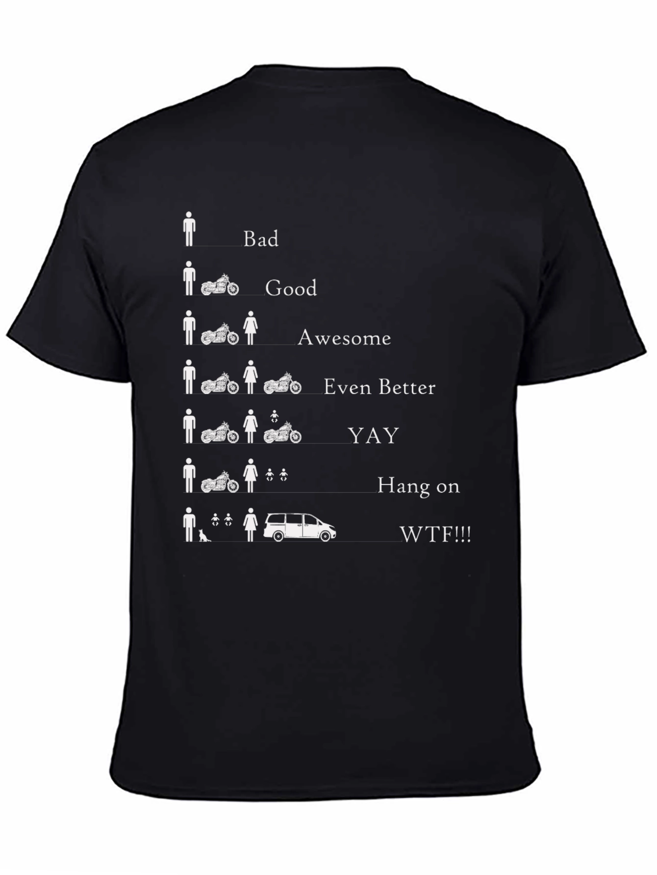 Funny Biker Evolution T-Shirt - Mens Humor Tee