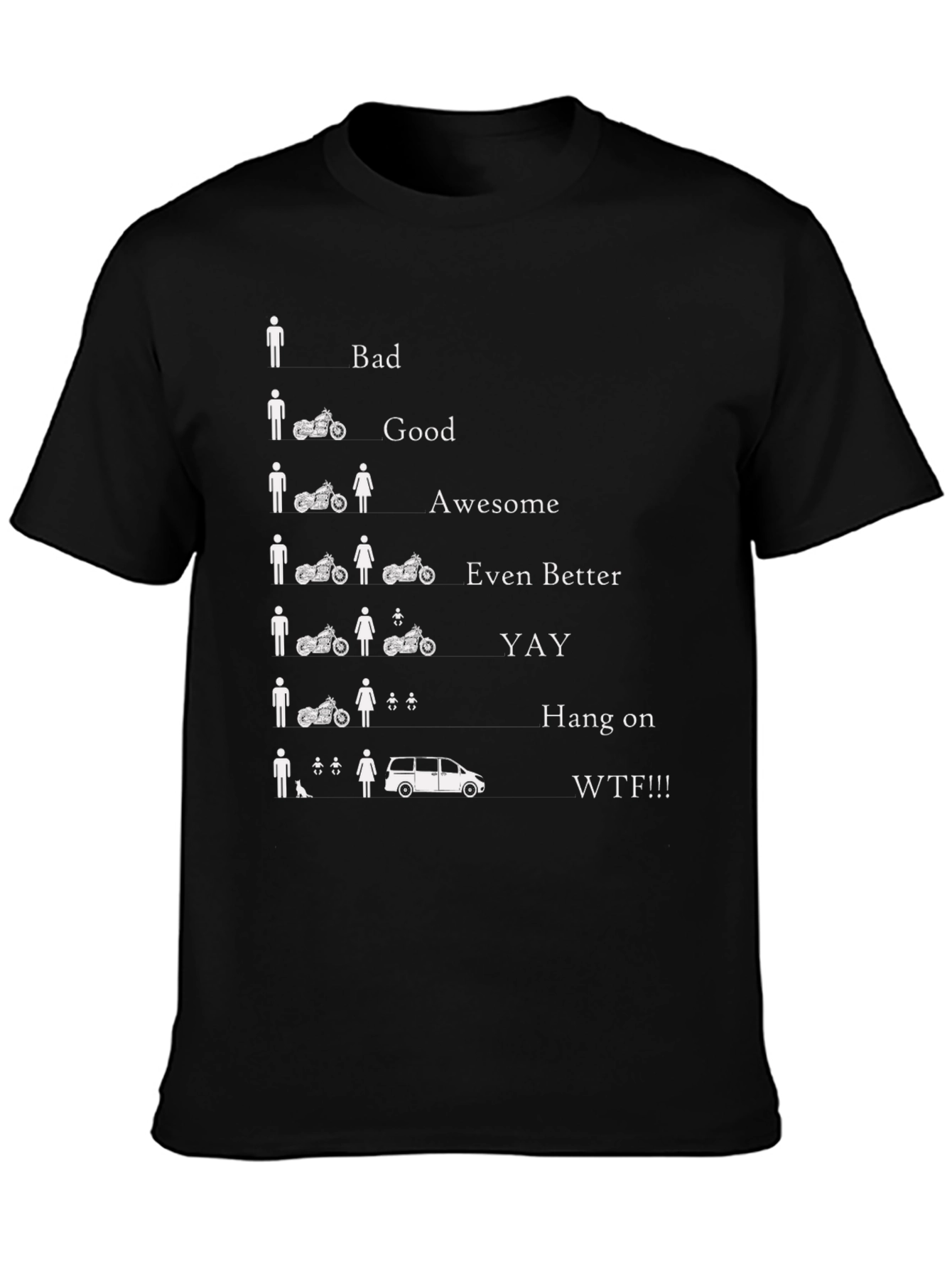 Funny Biker Evolution T-Shirt - Mens Humor Tee