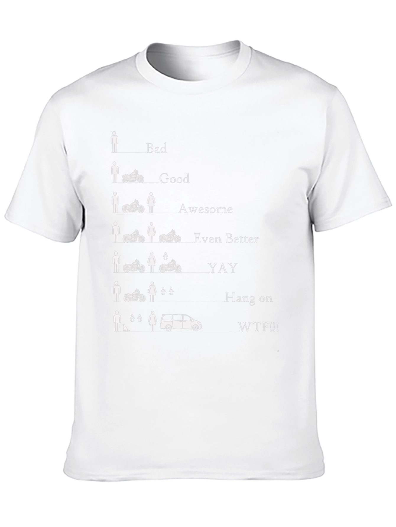 Funny Biker Evolution T-Shirt - Mens Humor Tee
