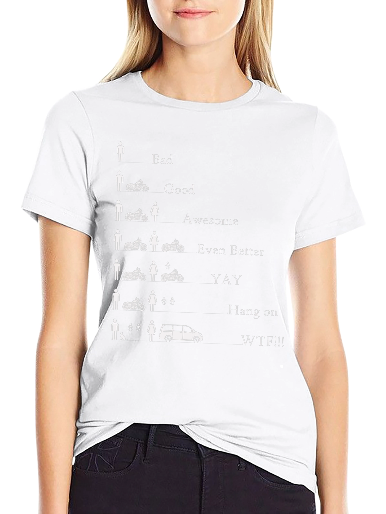 Funny Biker Evolution T-Shirt - Mens Humor Tee