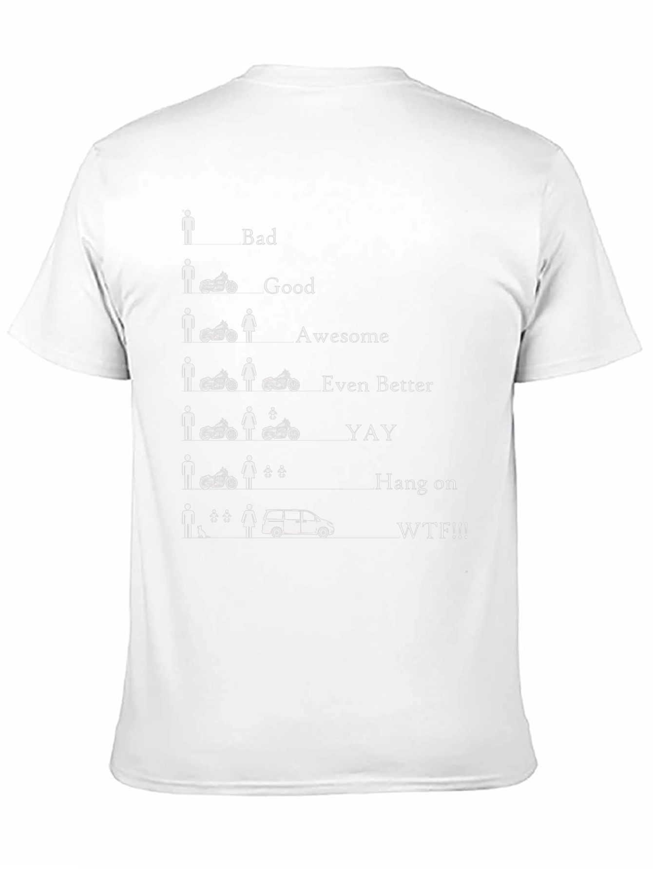 Funny Biker Evolution T-Shirt - Mens Humor Tee