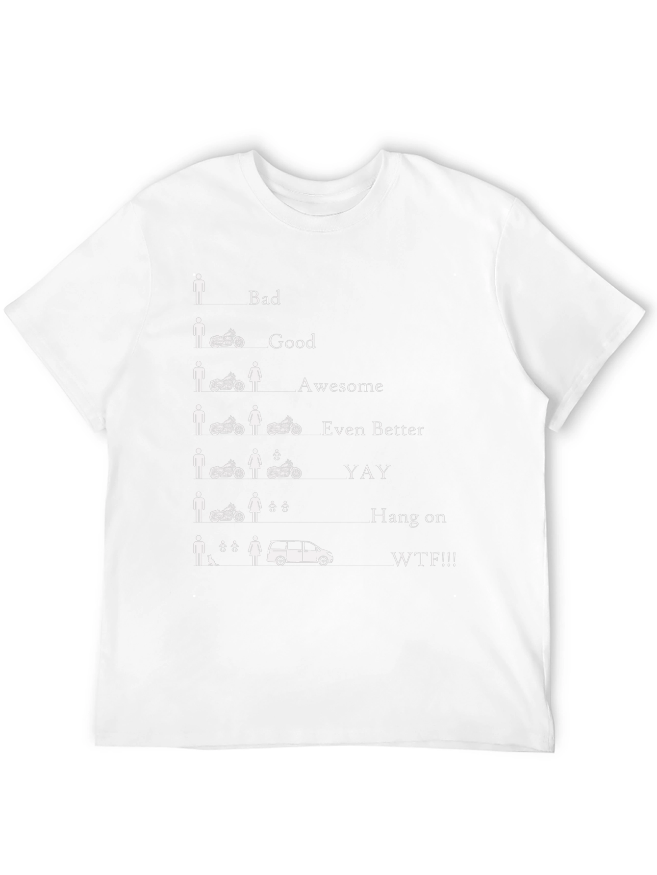Funny Biker Evolution T-Shirt - Mens Humor Tee