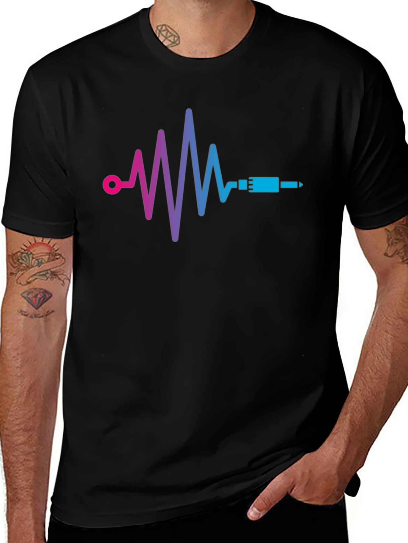 Heartbeat Audio Jack Graphic Tee