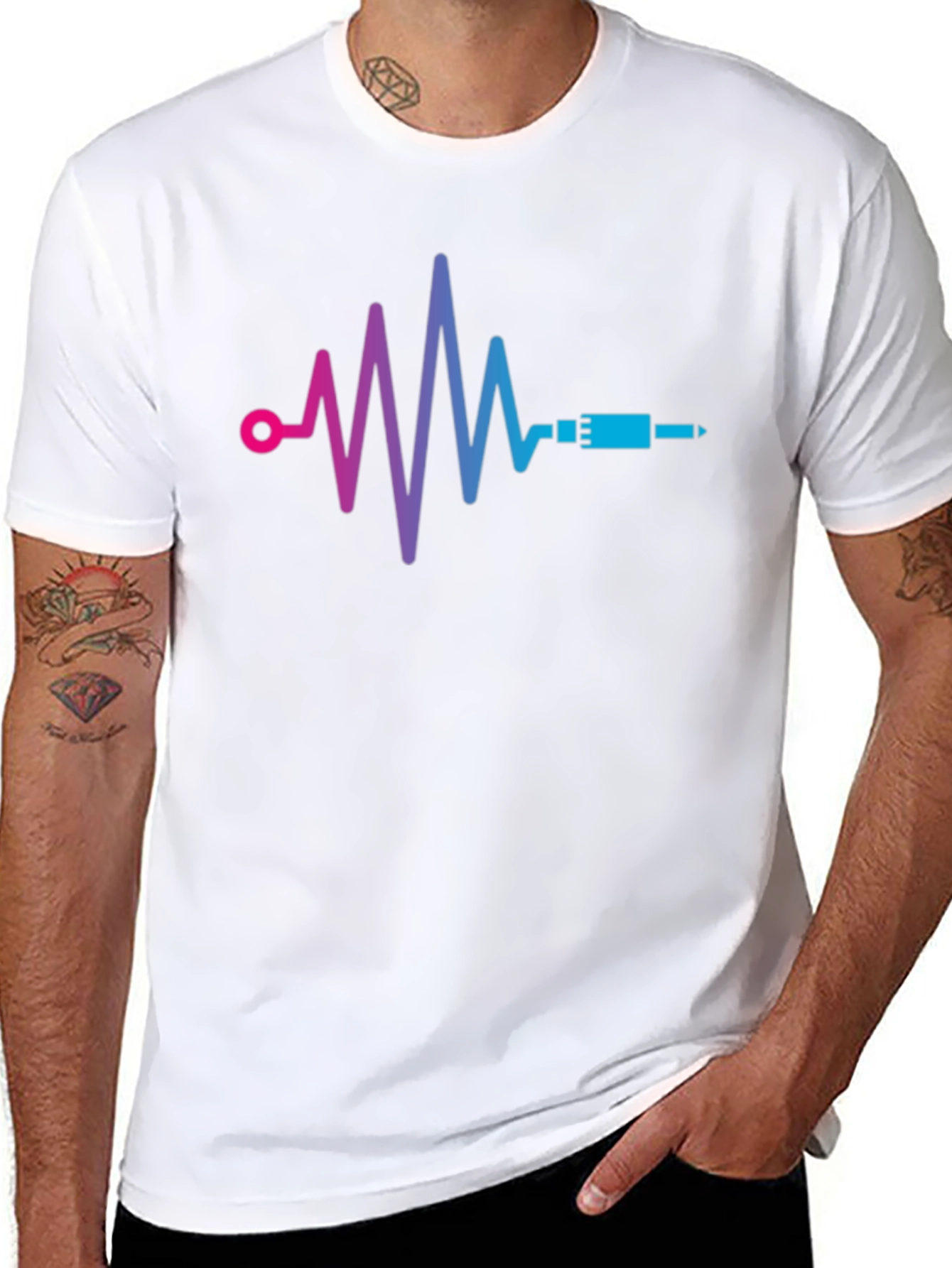 Heartbeat Audio Jack Graphic Tee