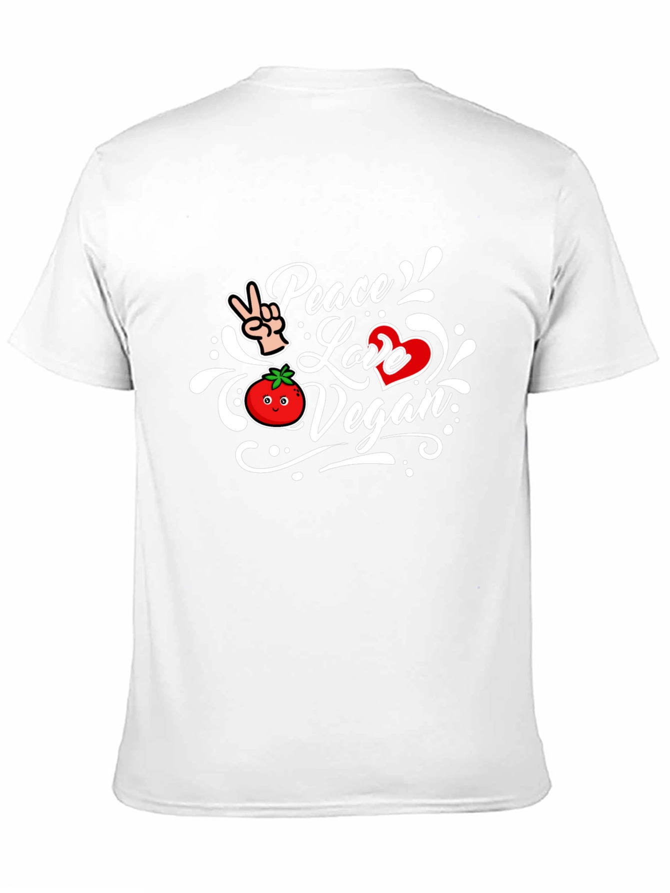 Peace Love Vegan Black T-Shirt