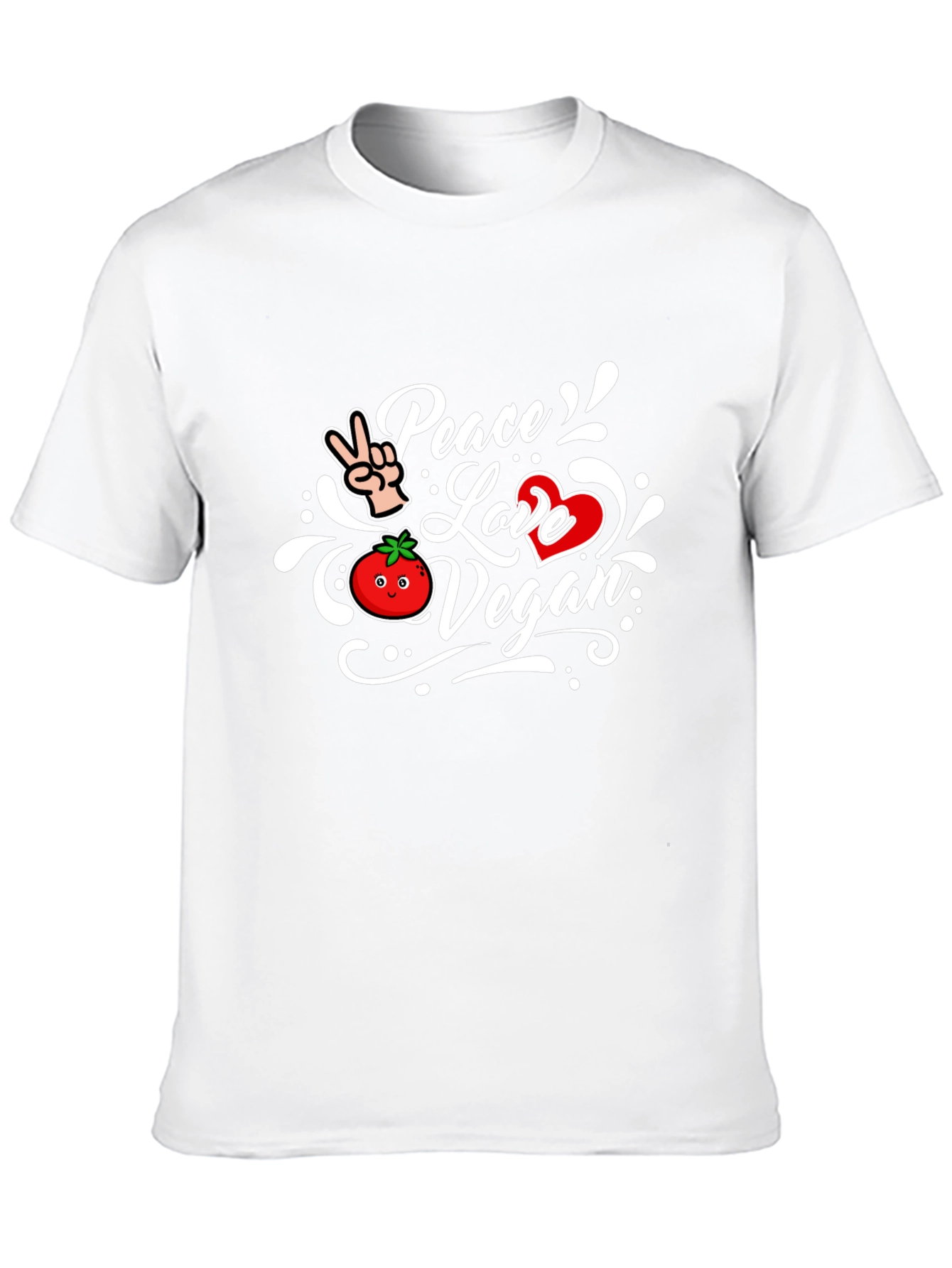 Peace Love Vegan Black T-Shirt