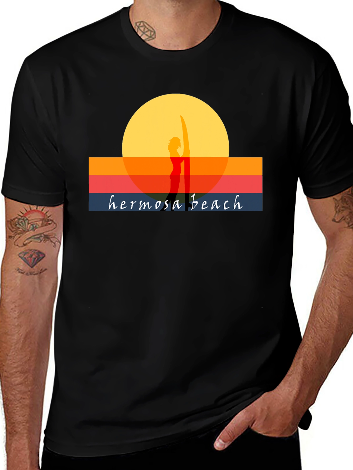 Hermosa Beach Sunset Graphic Tee
