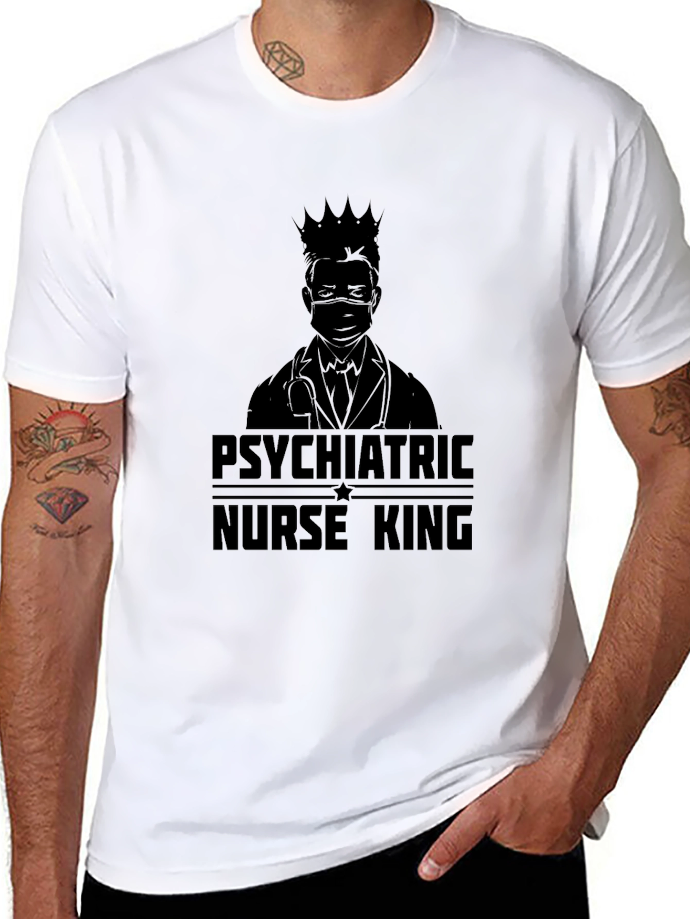 Psychiatric Nurse King T-Shirt