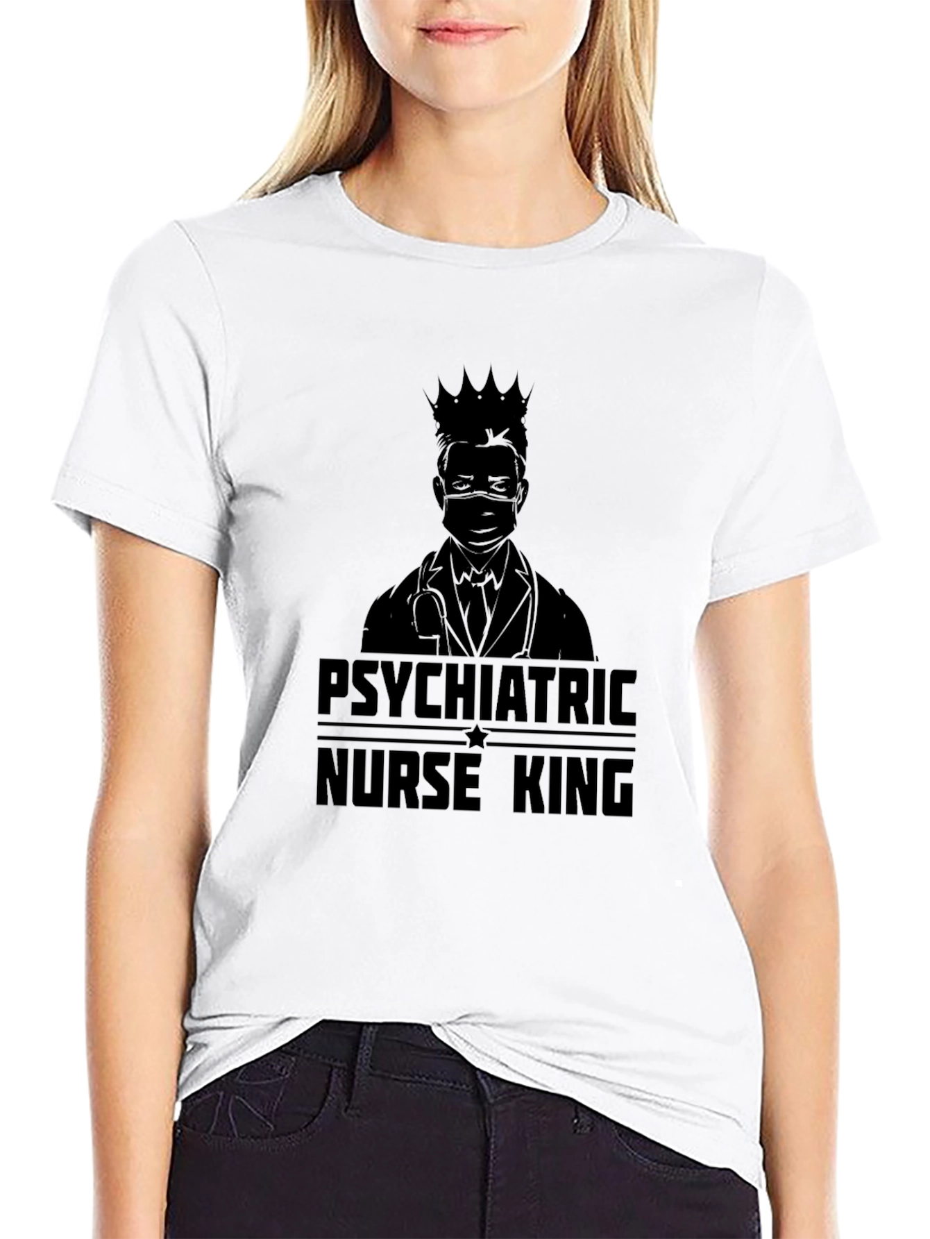 Psychiatric Nurse King T-Shirt