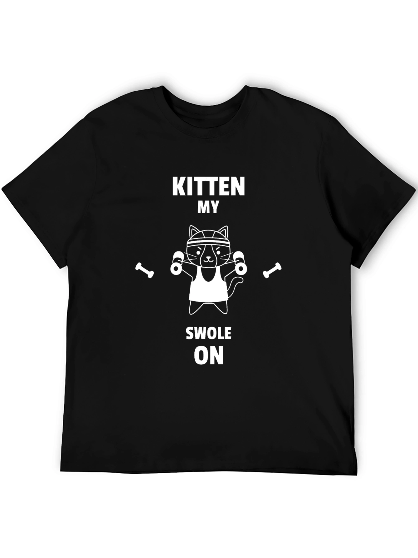 Kitten My Swolo On Black T-Shirt