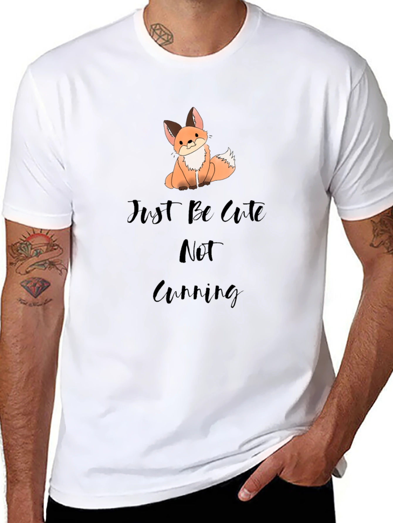 Cute Fox Graphic T-Shirt - Be Cute Not Cunning