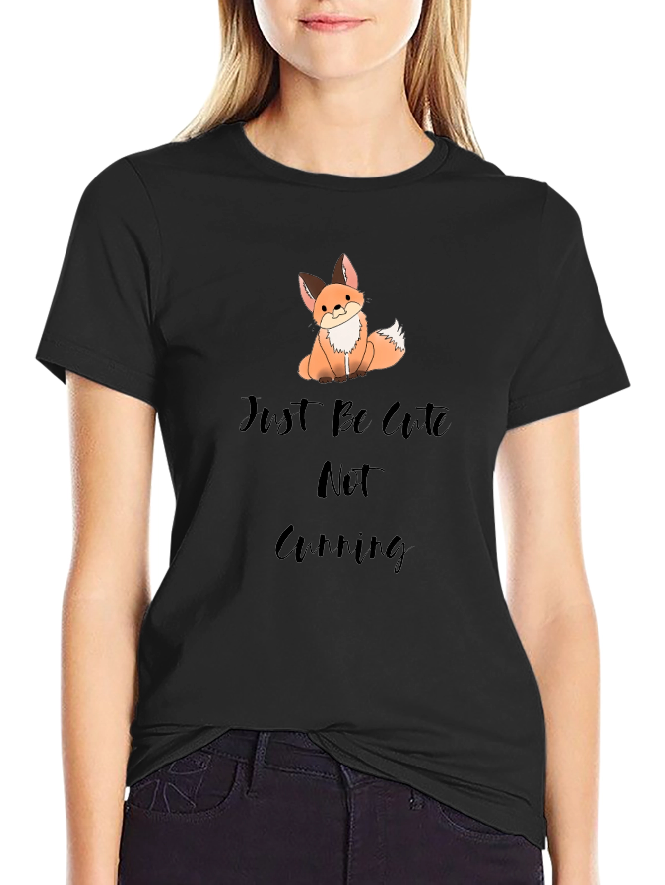 Cute Fox Graphic T-Shirt - Be Cute Not Cunning