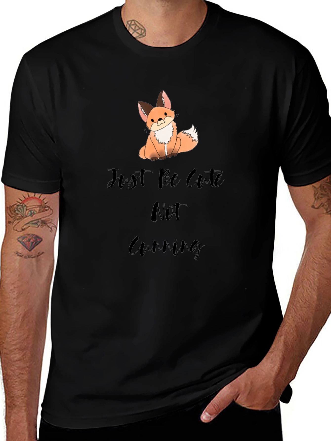 Cute Fox Graphic T-Shirt - Be Cute Not Cunning