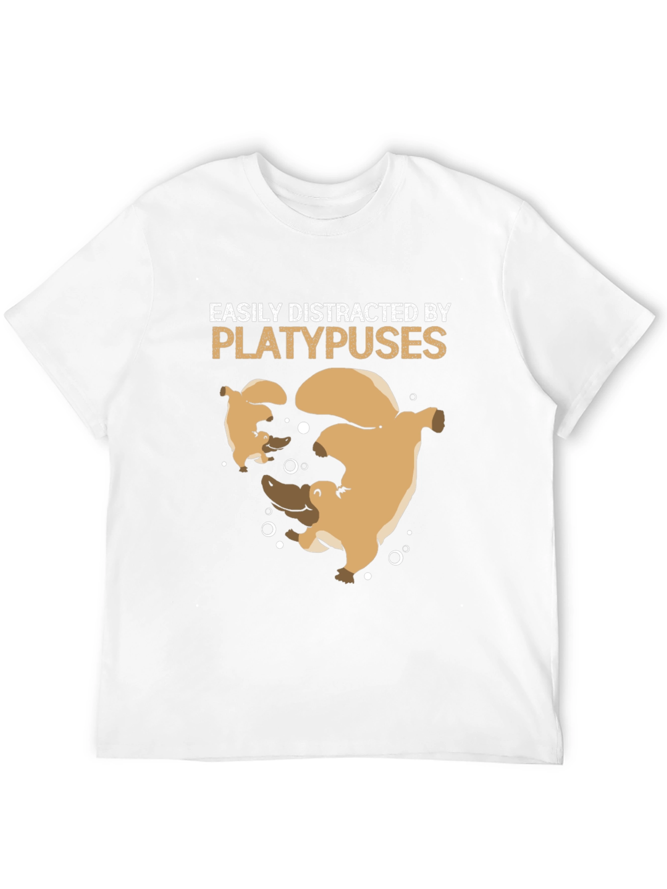 Easily Distracted by Platypuses Black T-Shirt