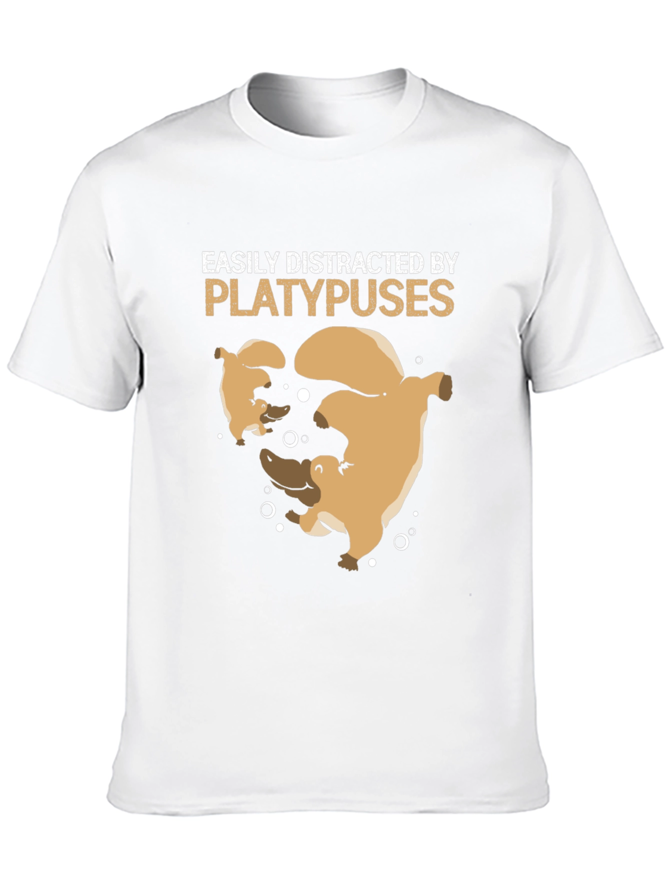 Easily Distracted by Platypuses Black T-Shirt