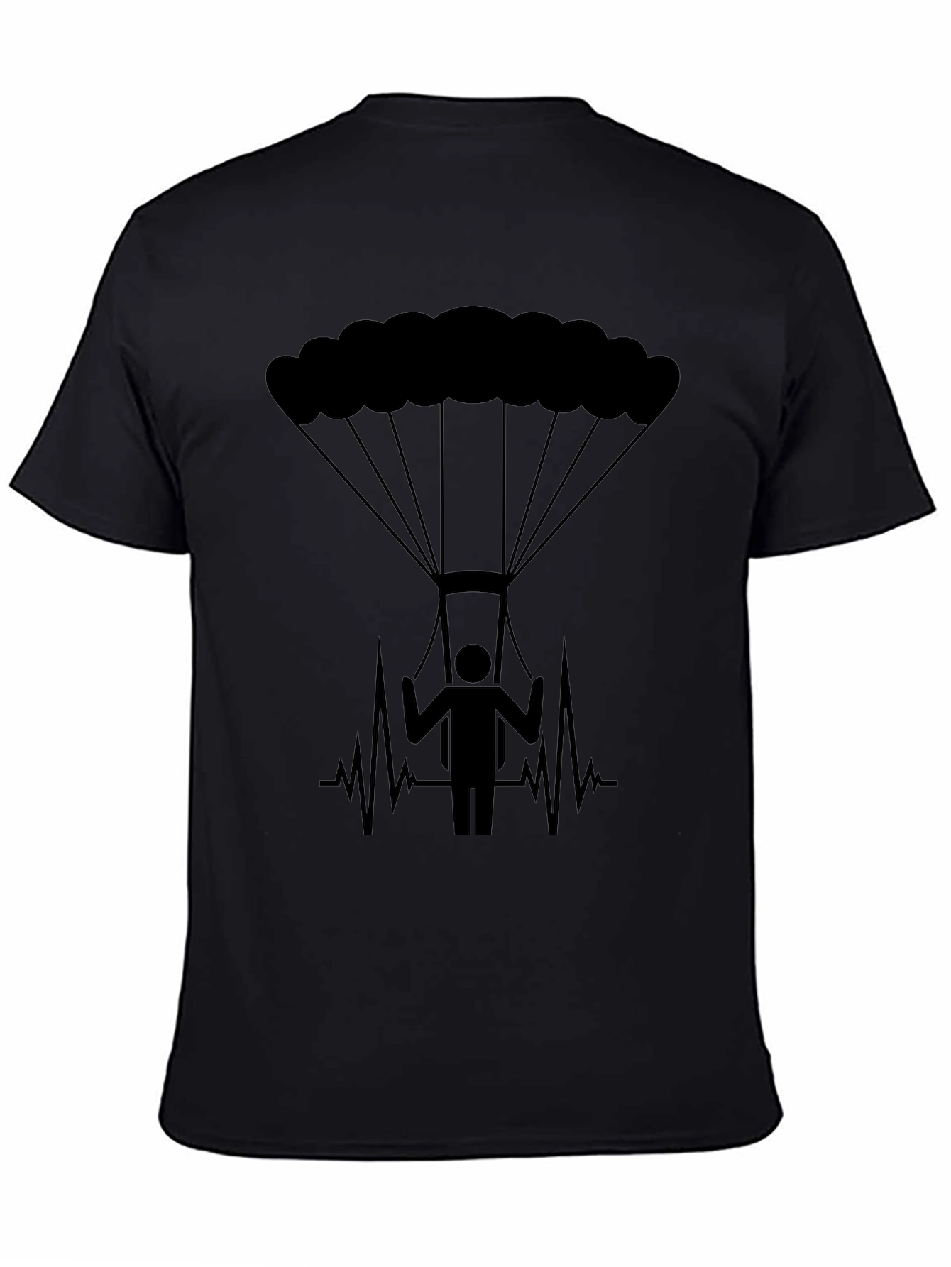 Parachute Heartbeat T-Shirt - Skydiving Thrill