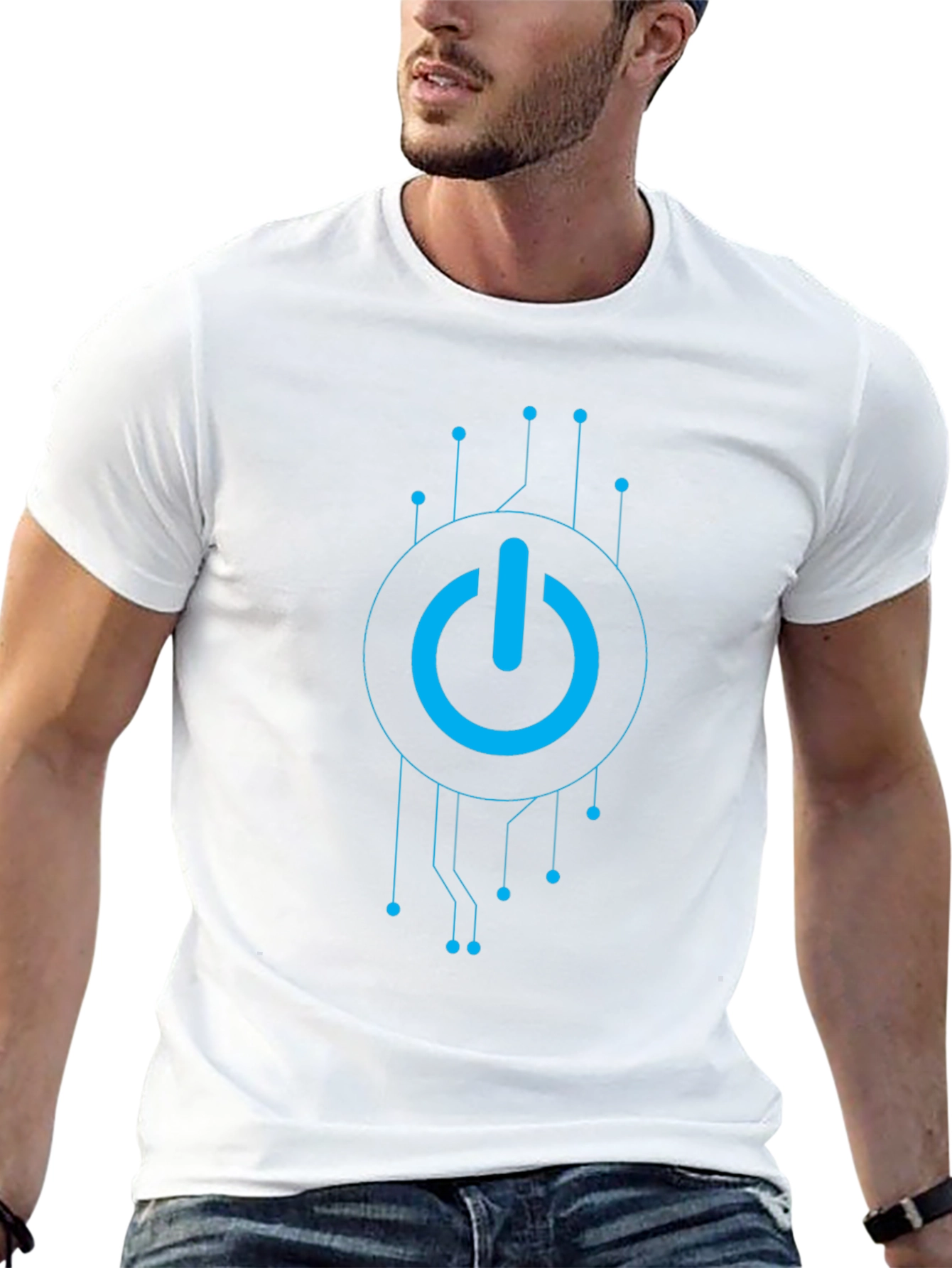 Tech Power On Black T-Shirt