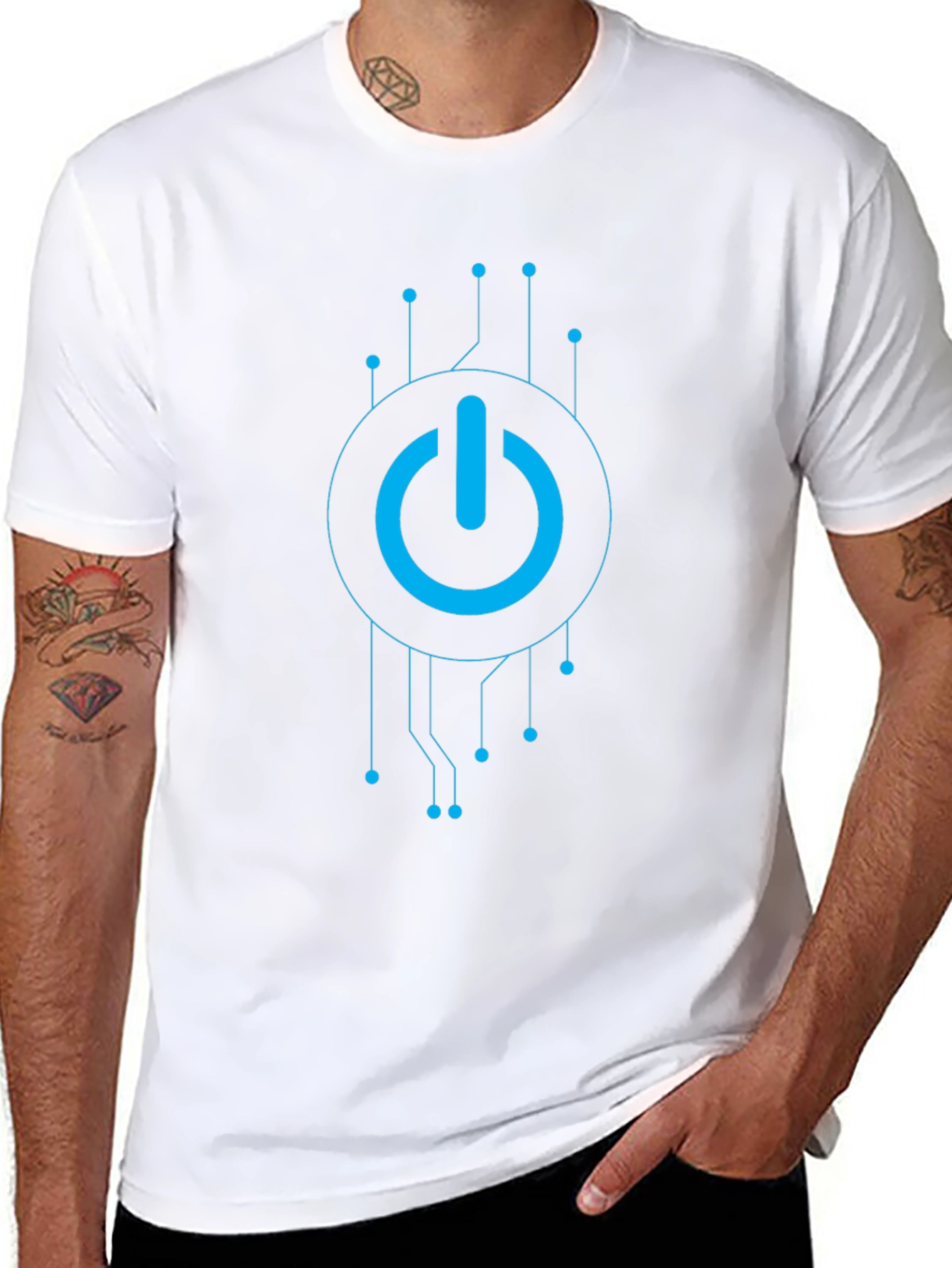 Tech Power On Black T-Shirt