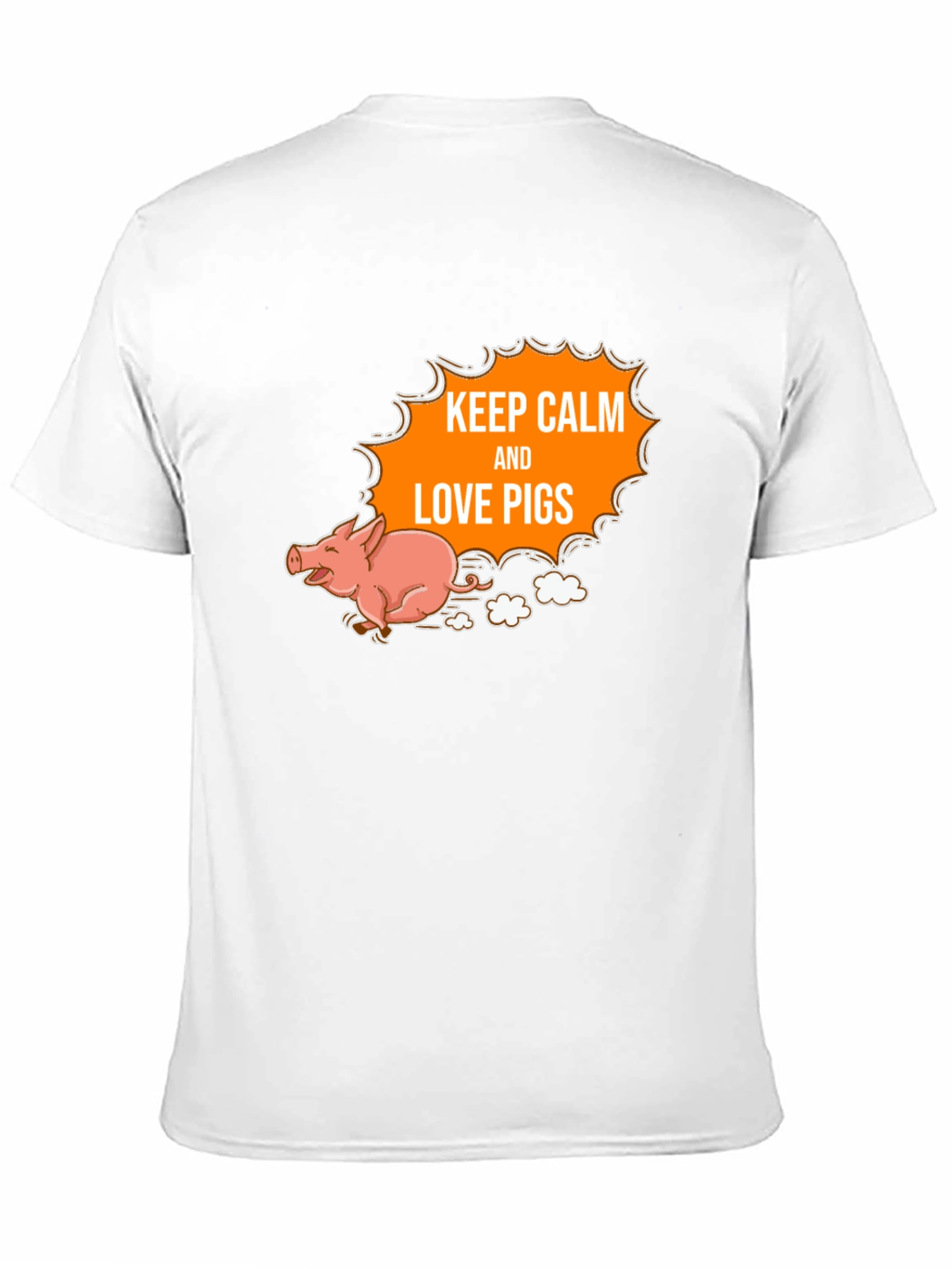 Keep Calm and Love Pigs Black T-Shirt