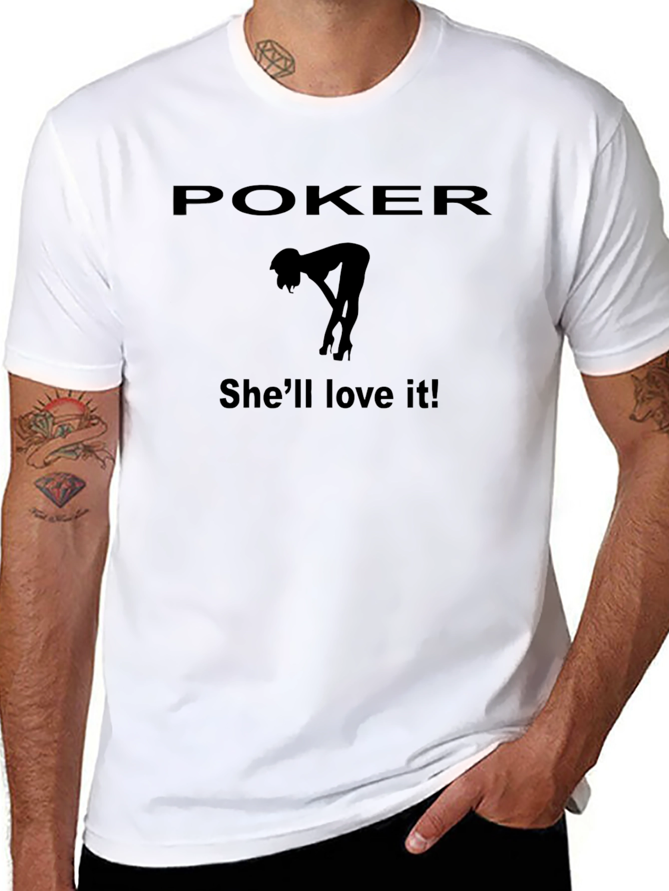 Poker Shell Love It! Black T-Shirt