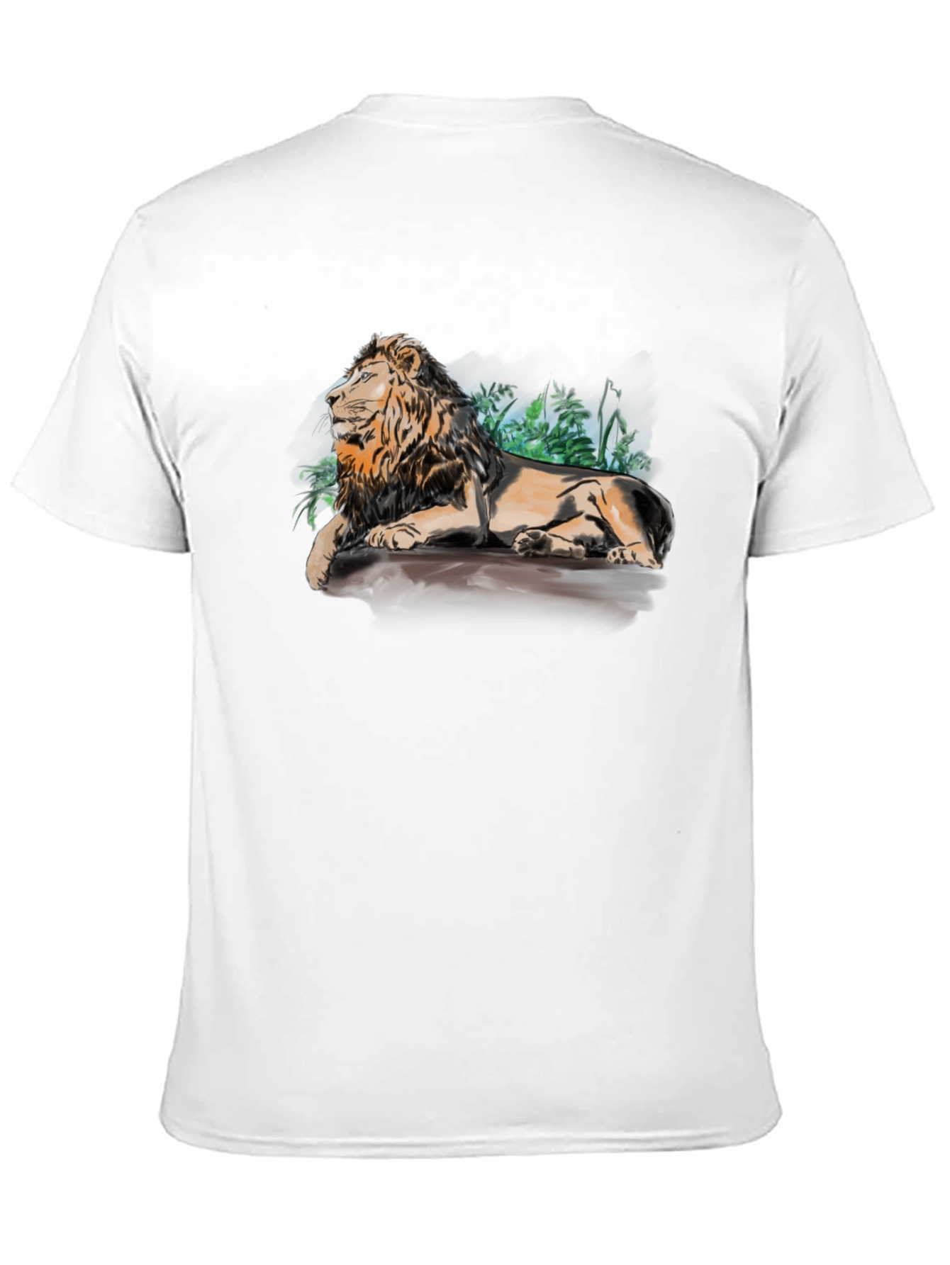 Lion Graphic Print T-Shirt - Relaxed Fit