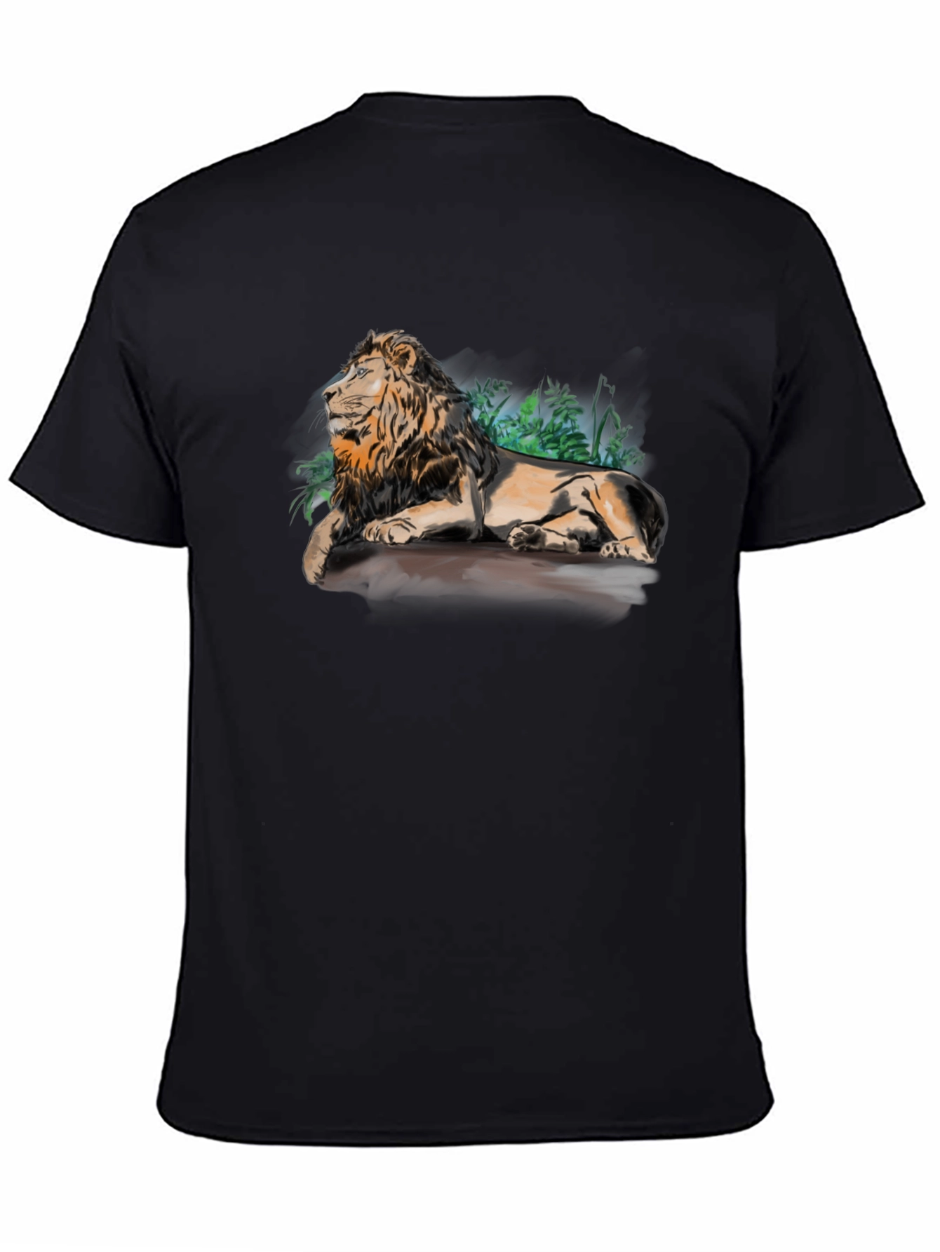 Lion Graphic Print T-Shirt - Relaxed Fit