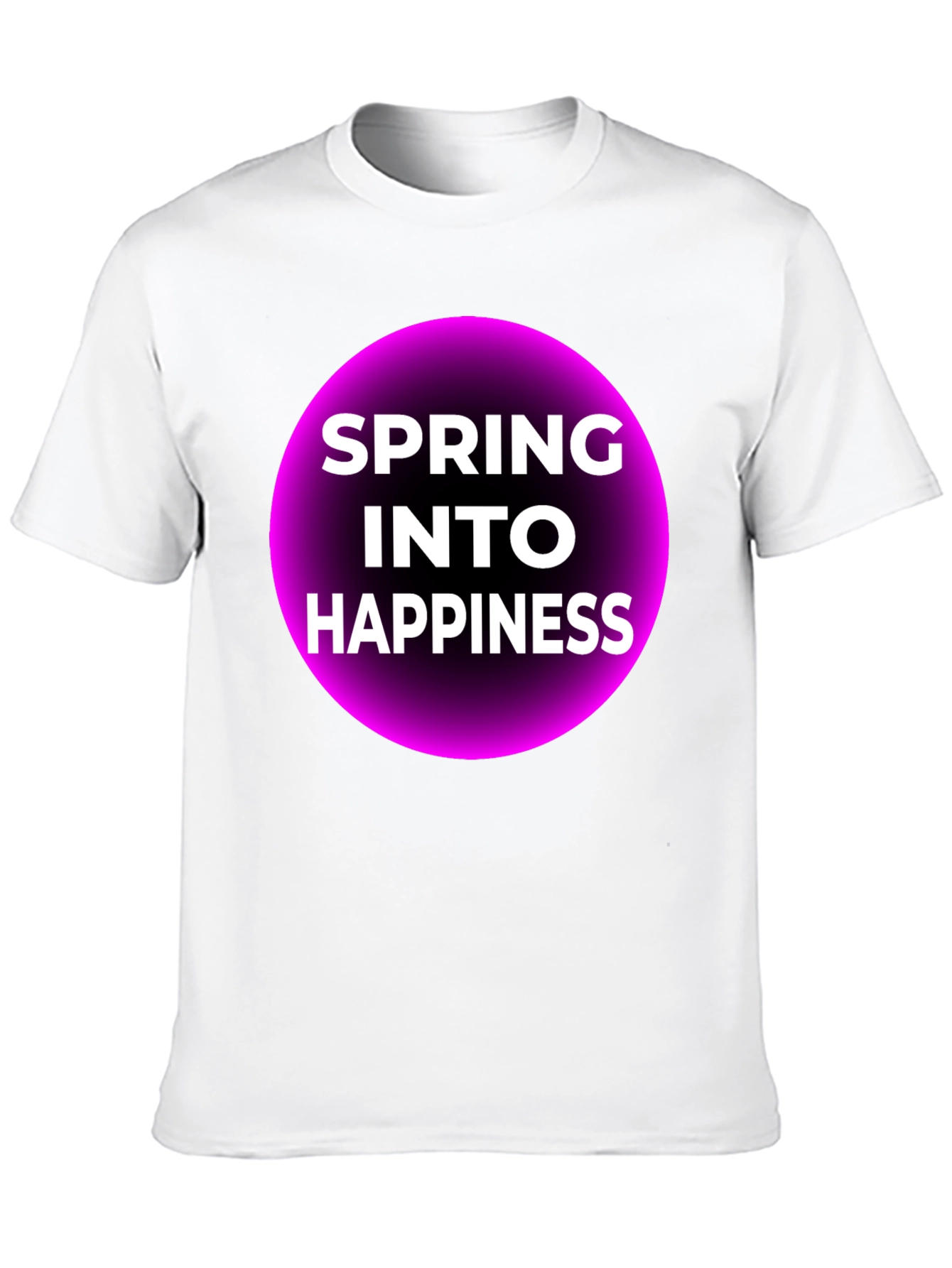 Spring Into Happiness Graphic Tee - Black