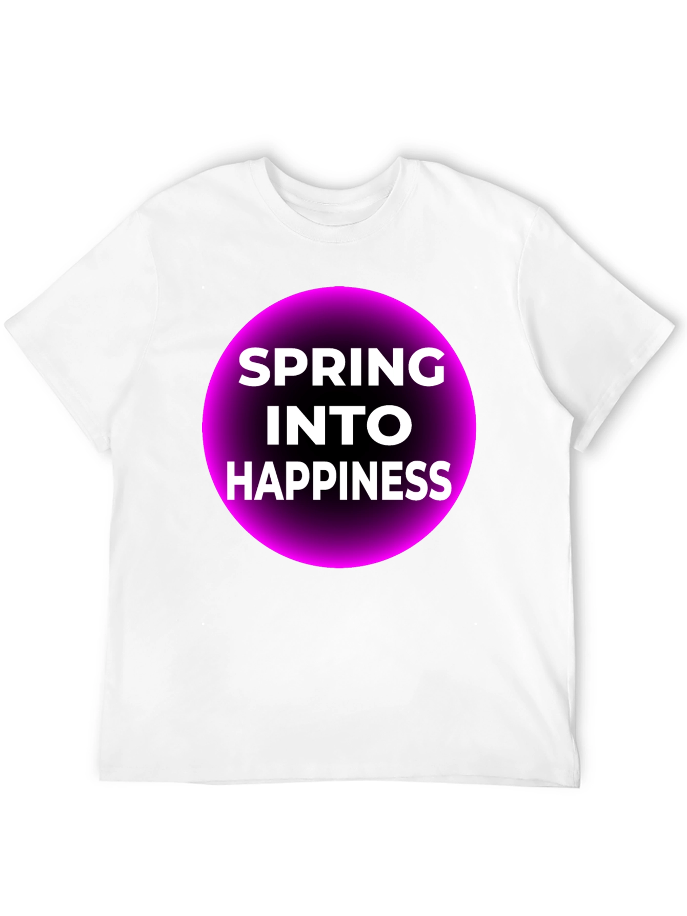 Spring Into Happiness Graphic Tee - Black