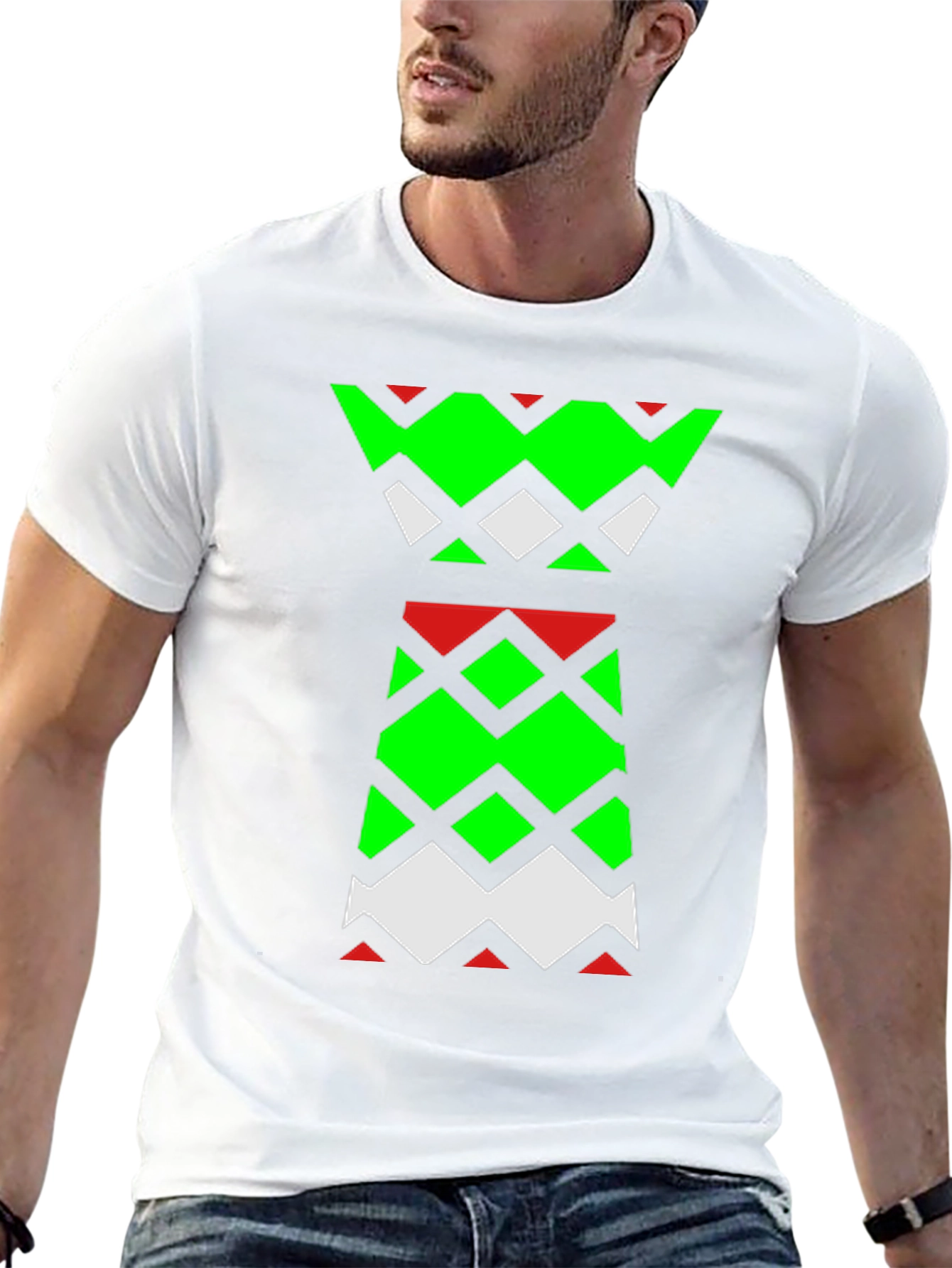 Geometric Pattern Tee - Modern Statement Shirt