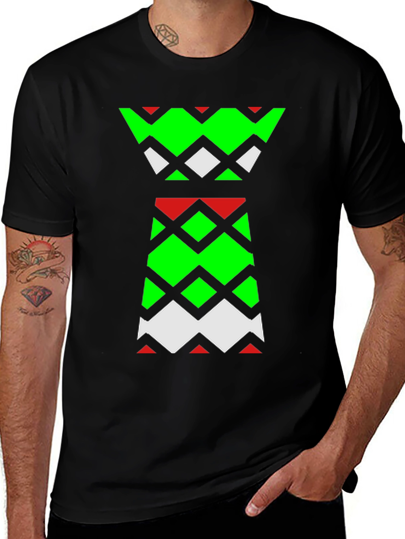 Geometric Pattern Tee - Modern Statement Shirt