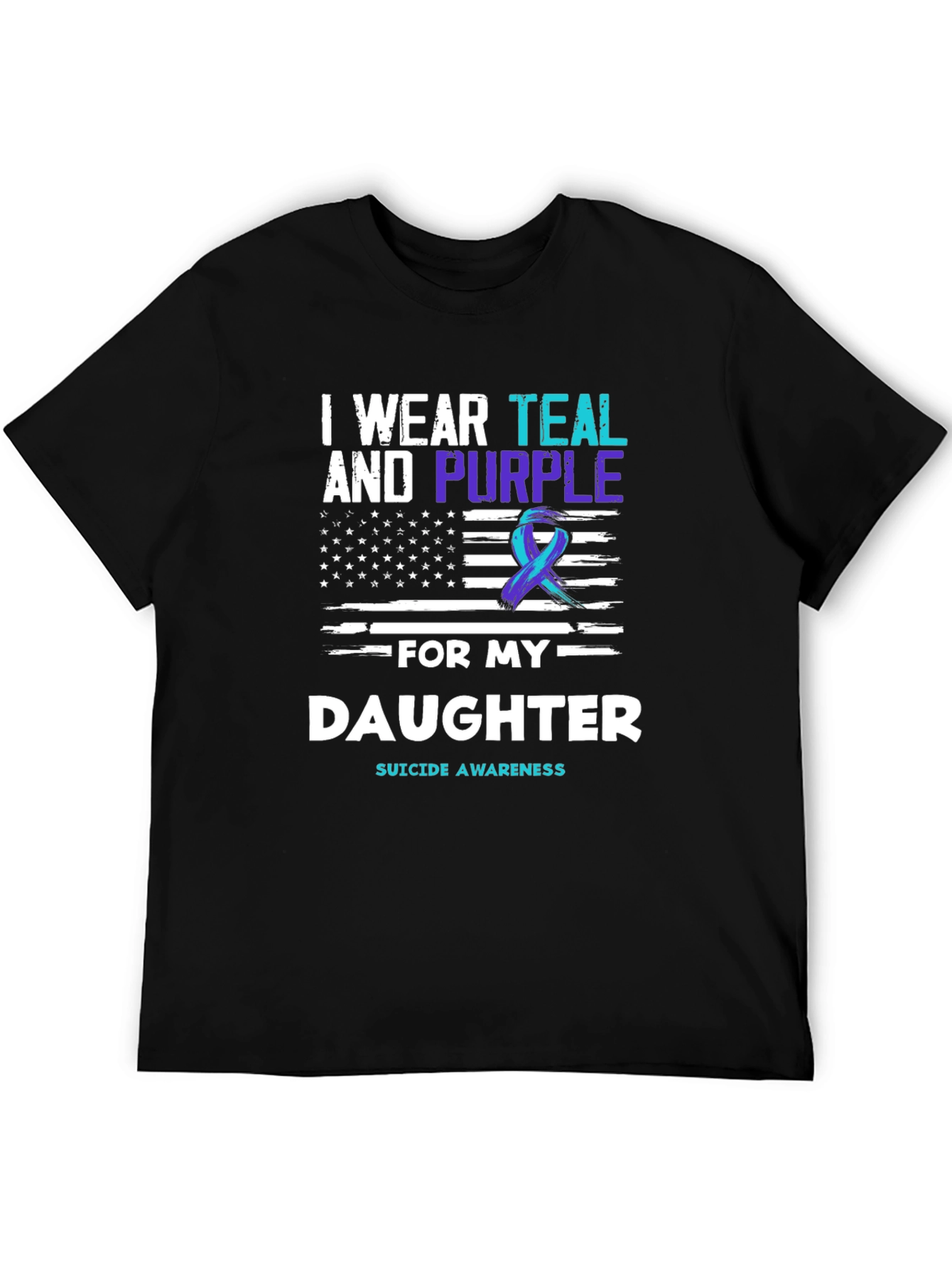 Teal and Purple Daughter Suicide Awareness T-Shirt
