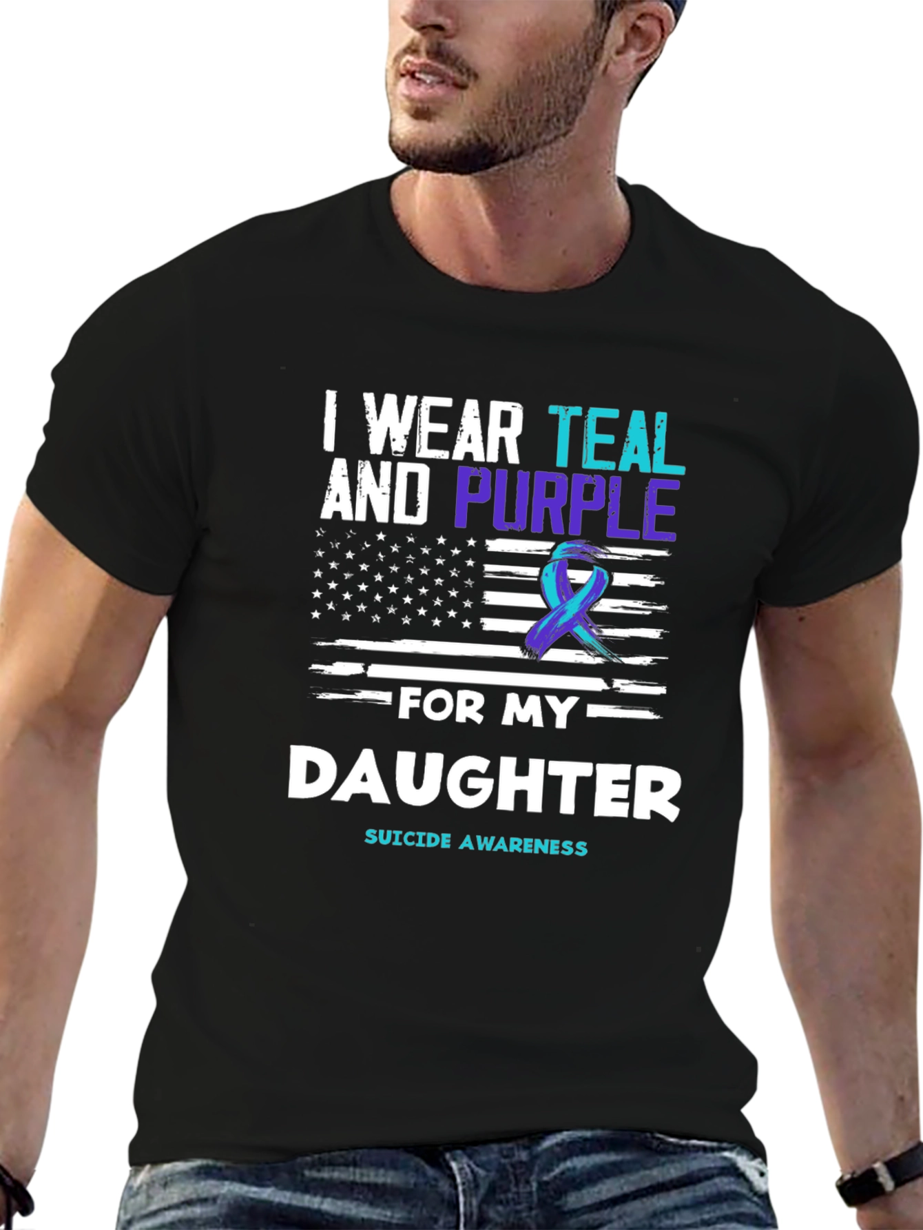 Teal and Purple Daughter Suicide Awareness T-Shirt