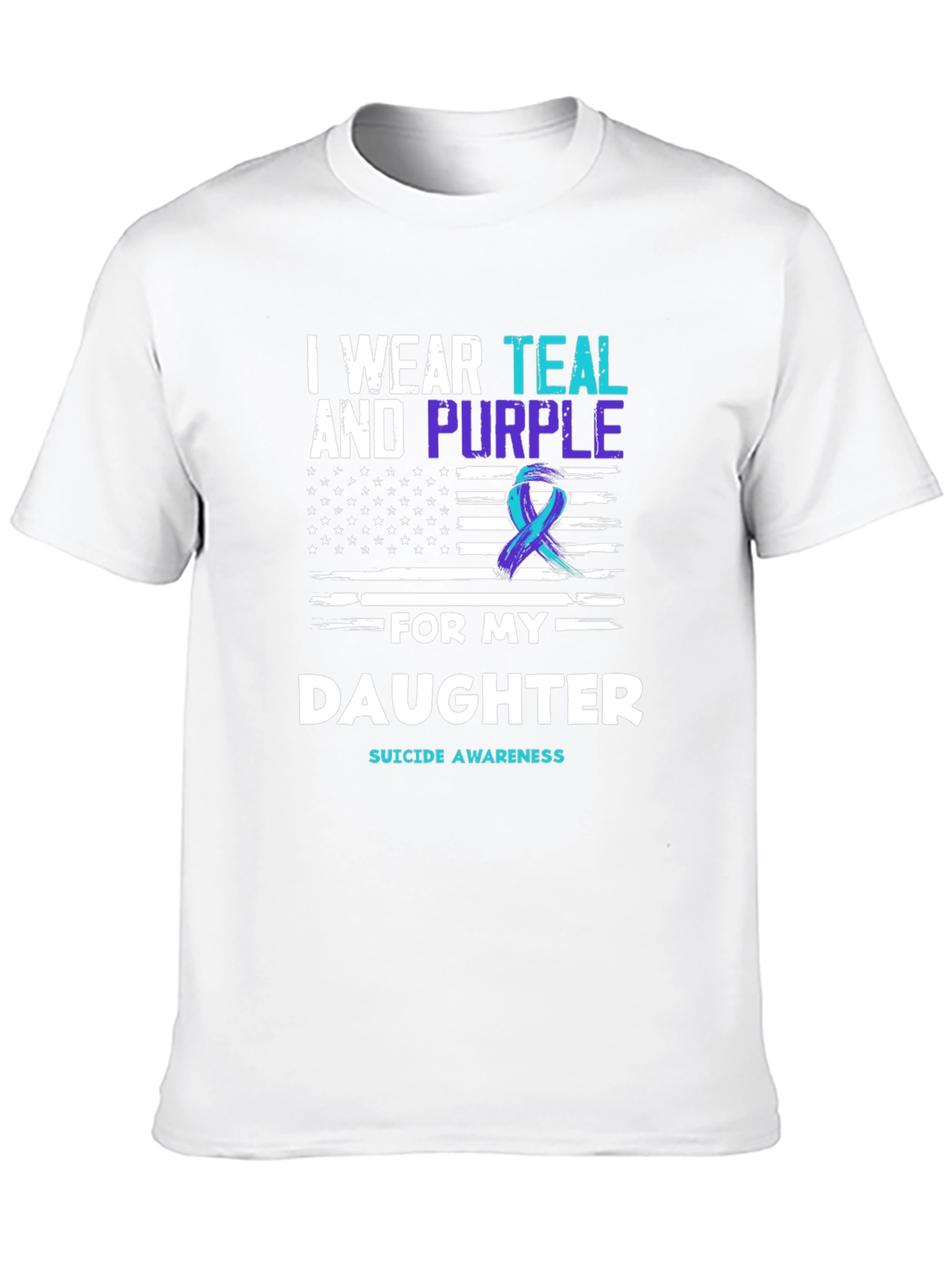 Teal and Purple Daughter Suicide Awareness T-Shirt
