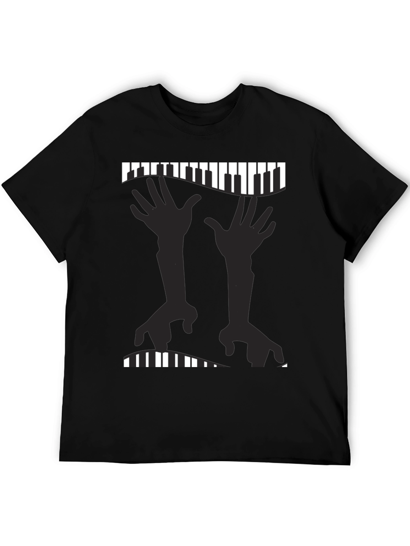 Piano Hands Graphic Tee - Music Lovers T-Shirt