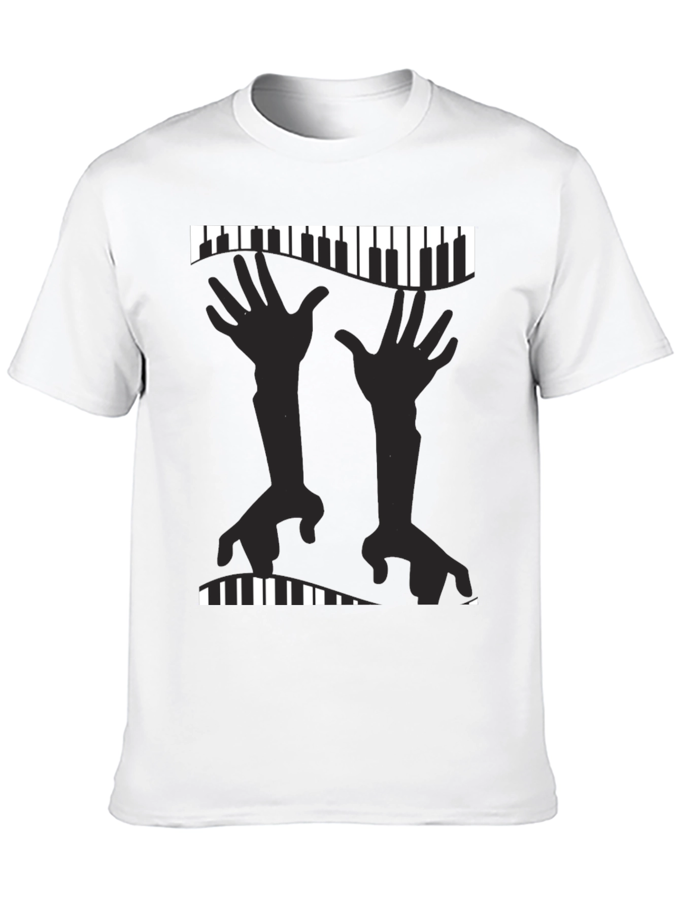 Piano Hands Graphic Tee - Music Lovers T-Shirt