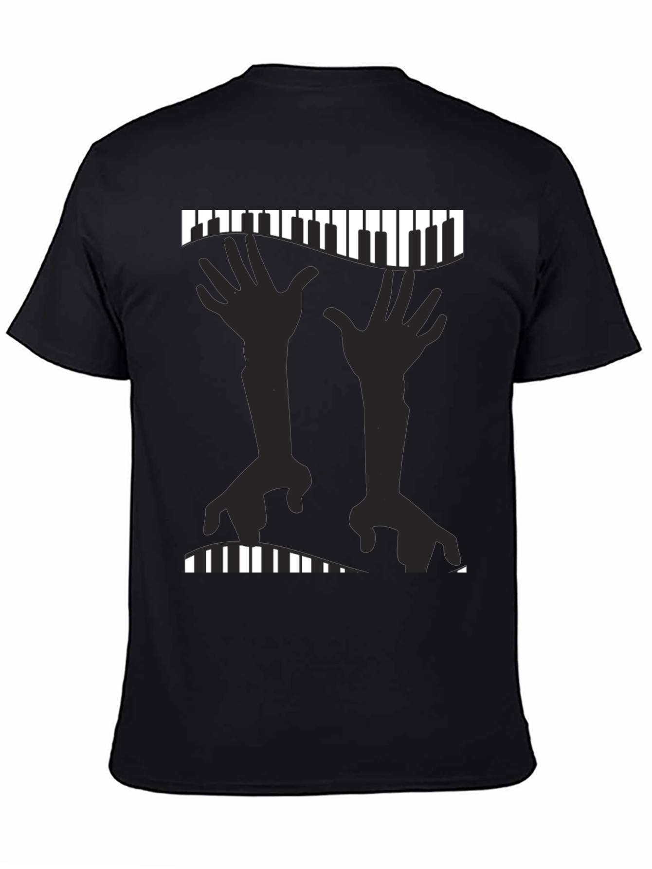 Piano Hands Graphic Tee - Music Lovers T-Shirt