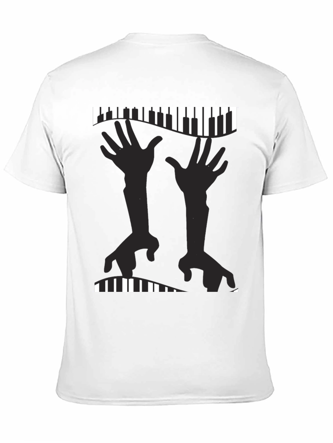 Piano Hands Graphic Tee - Music Lovers T-Shirt