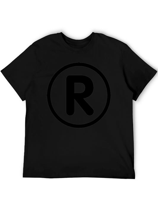 Black R Graphic Tee - Stylish Casual Wear