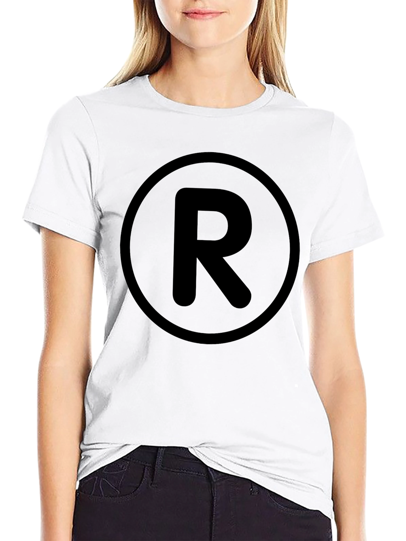 Black R Graphic Tee - Stylish Casual Wear
