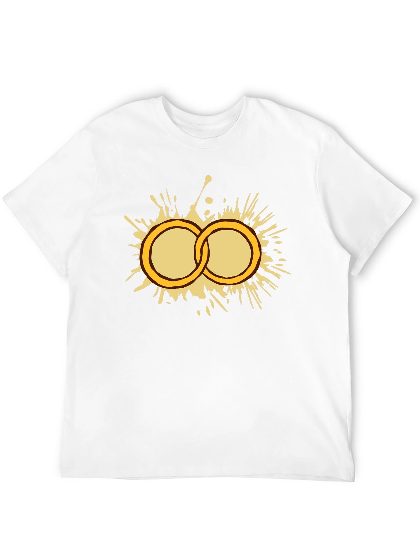 Gold Rings Graphic Tee - Stylish Black T-Shirt