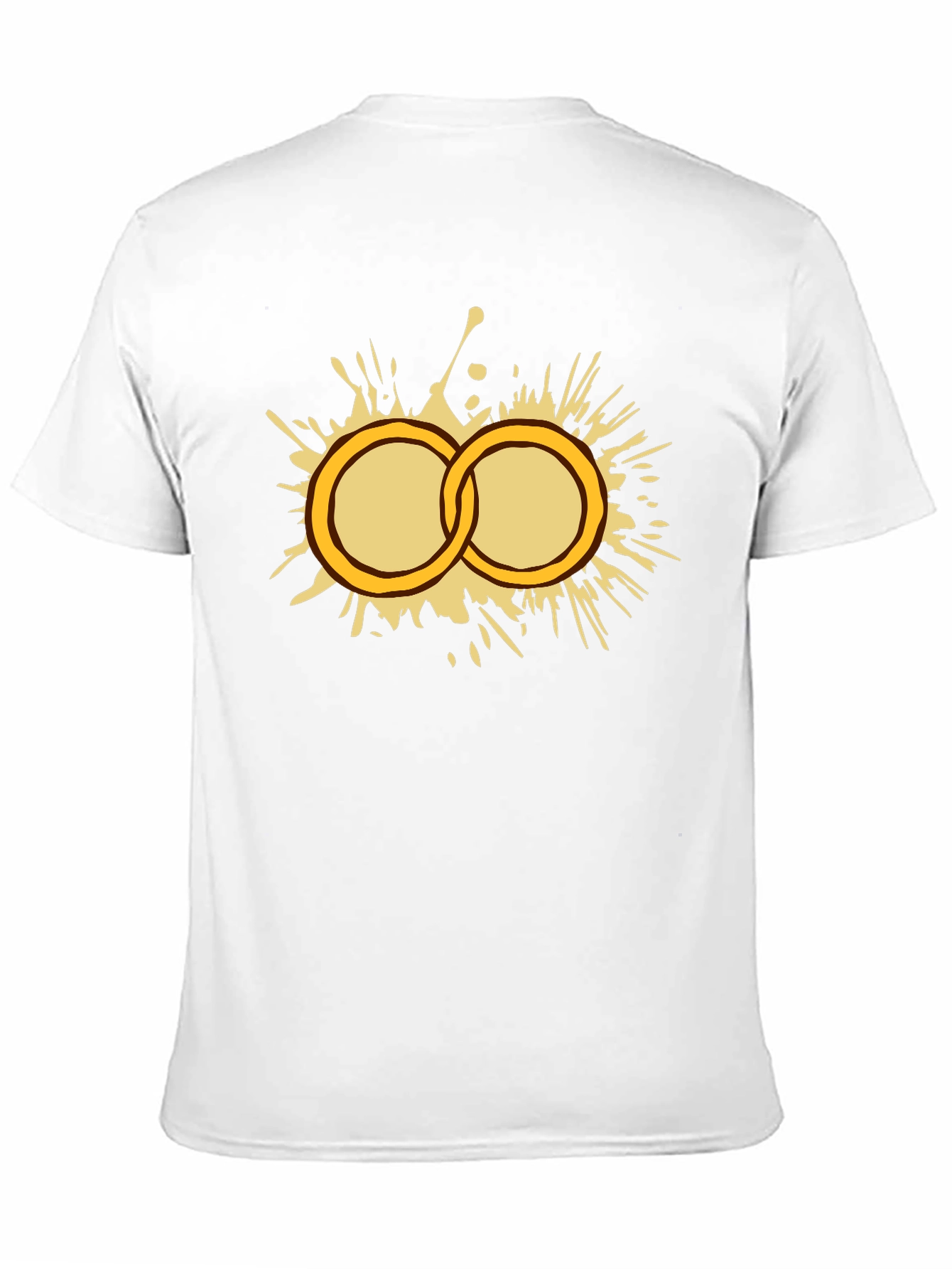 Gold Rings Graphic Tee - Stylish Black T-Shirt