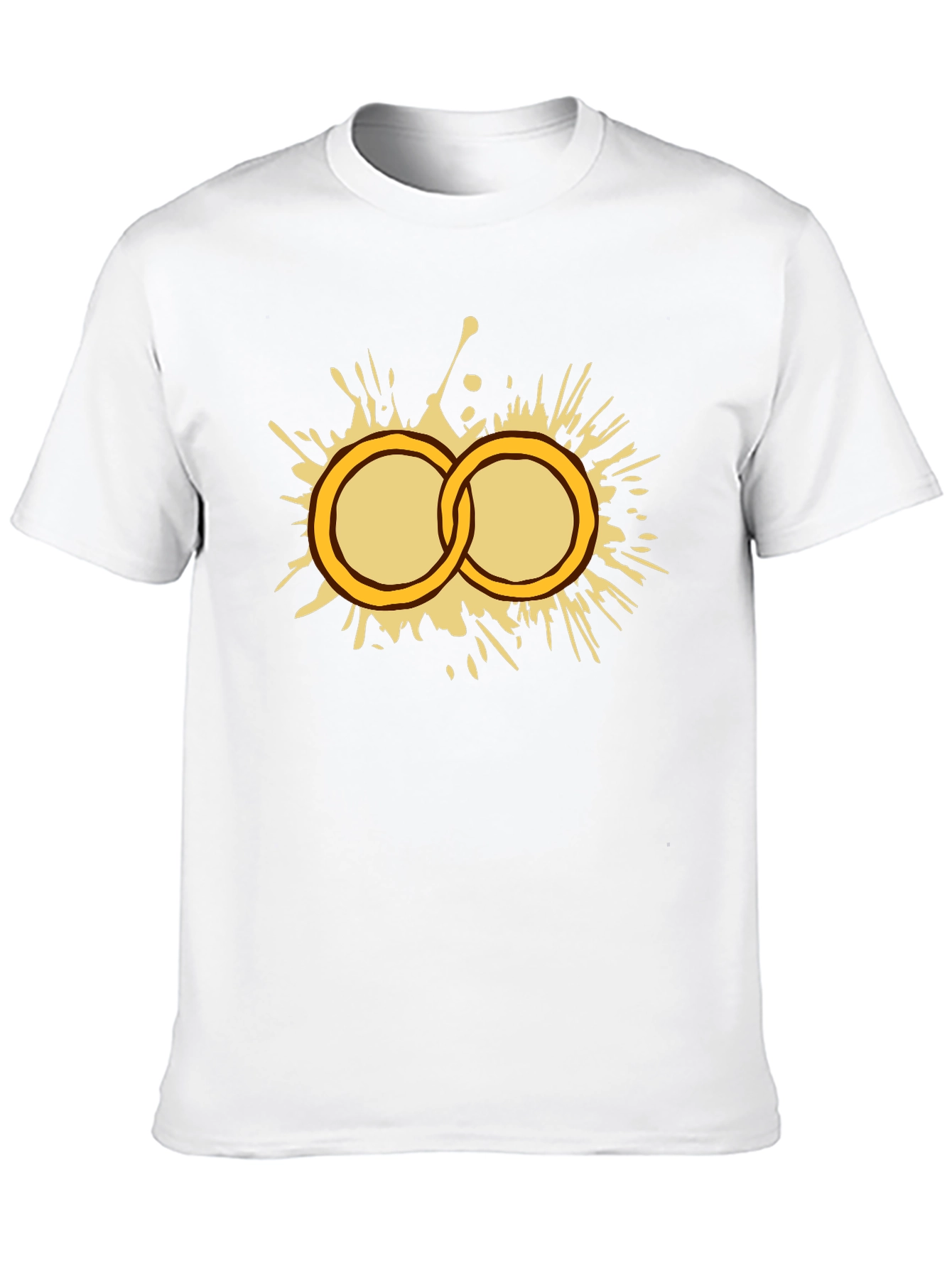 Gold Rings Graphic Tee - Stylish Black T-Shirt