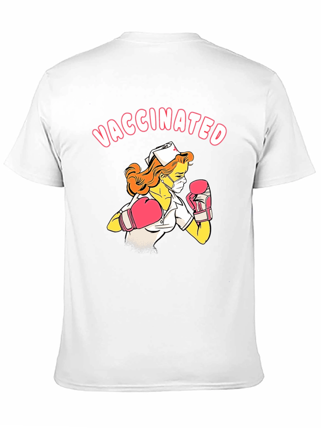 Vaccinated Nurse Boxing Graphic T-Shirt