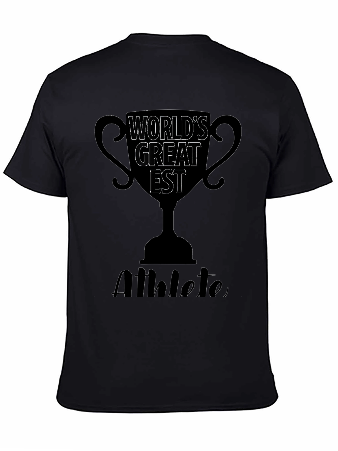 Worlds Greatest Athlete Black Graphic T-Shirt