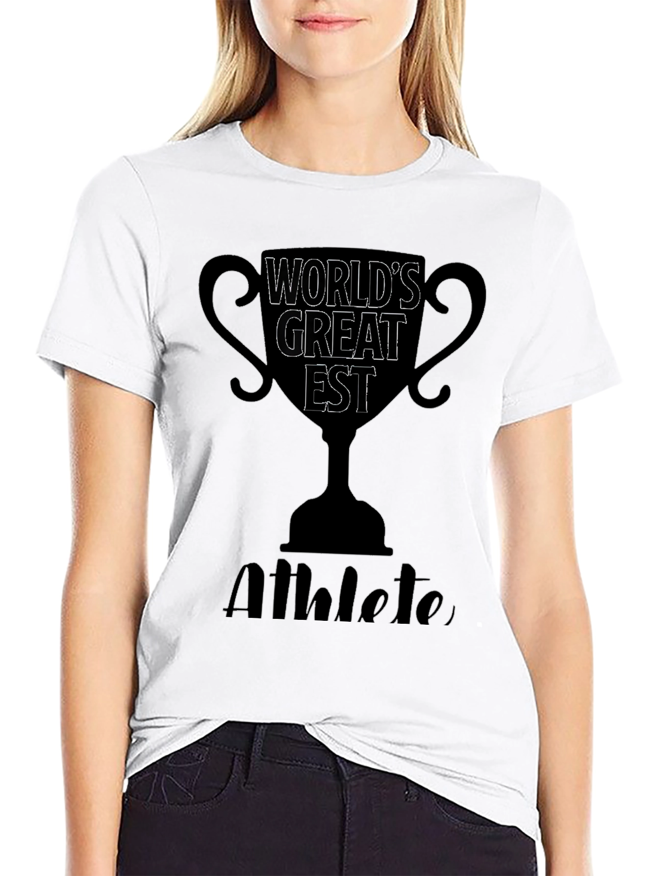 Worlds Greatest Athlete Black Graphic T-Shirt