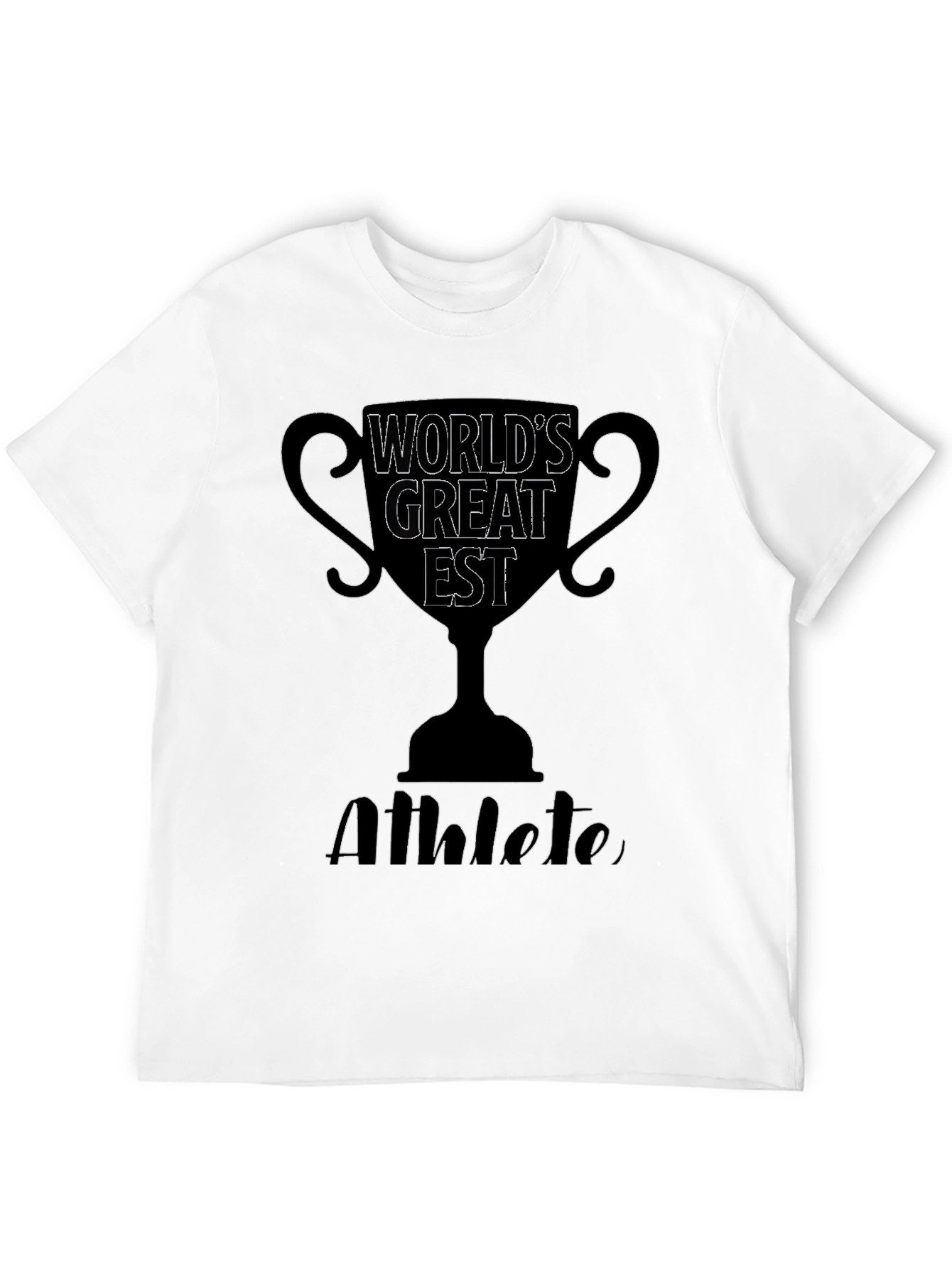 Worlds Greatest Athlete Black Graphic T-Shirt