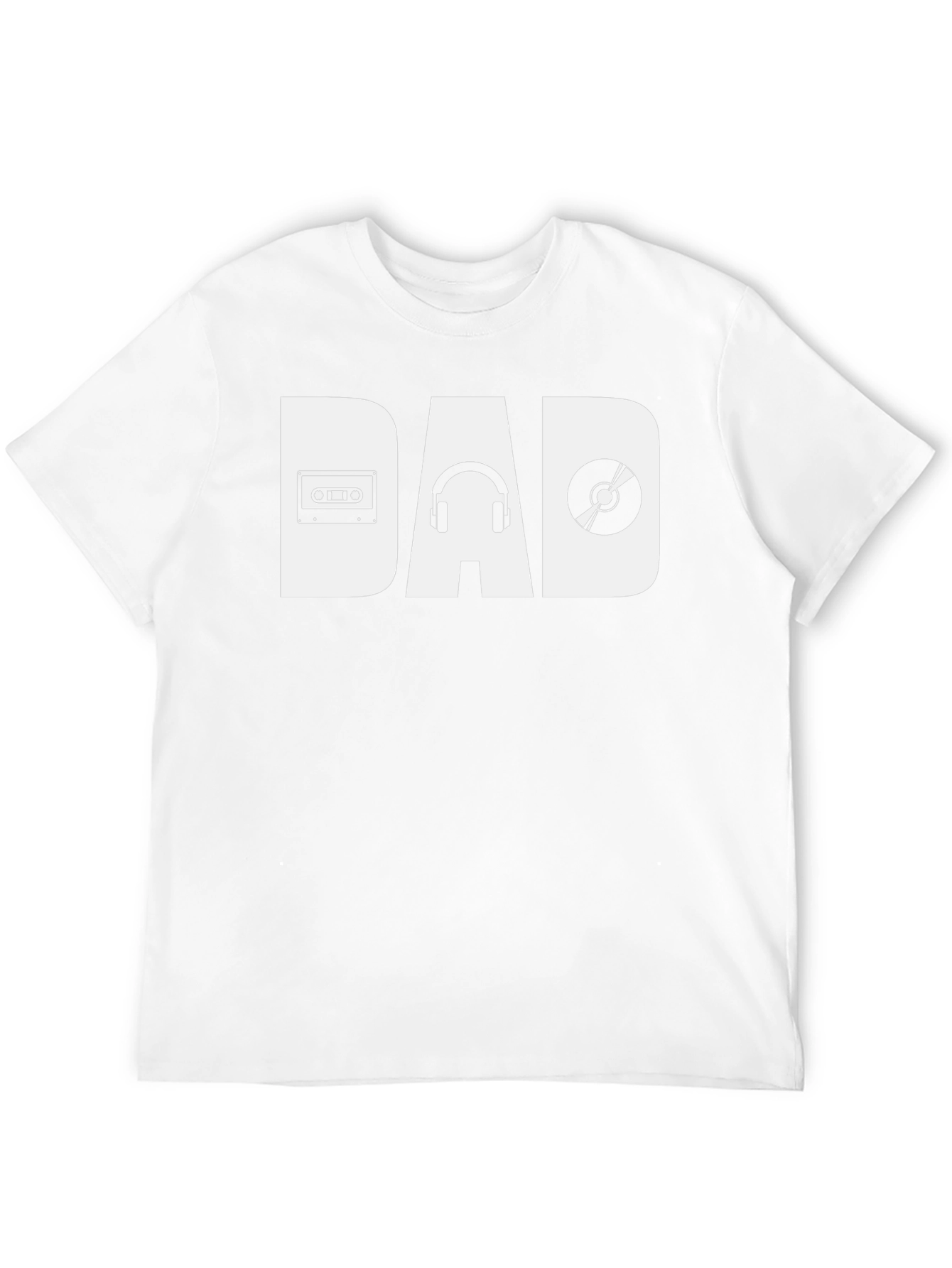 Music Dad T-Shirt - Cassette Headphones Vinyl
