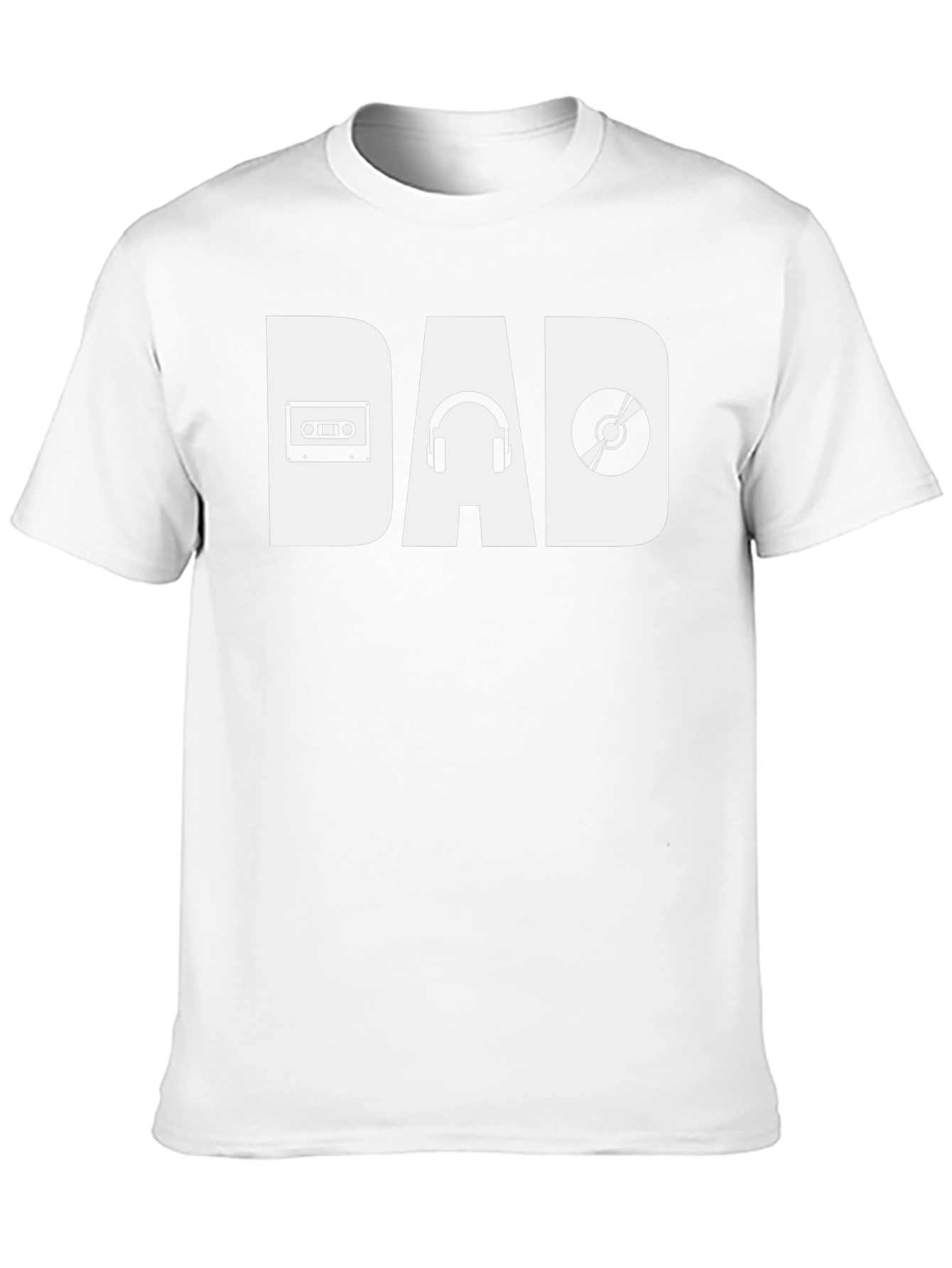 Music Dad T-Shirt - Cassette Headphones Vinyl